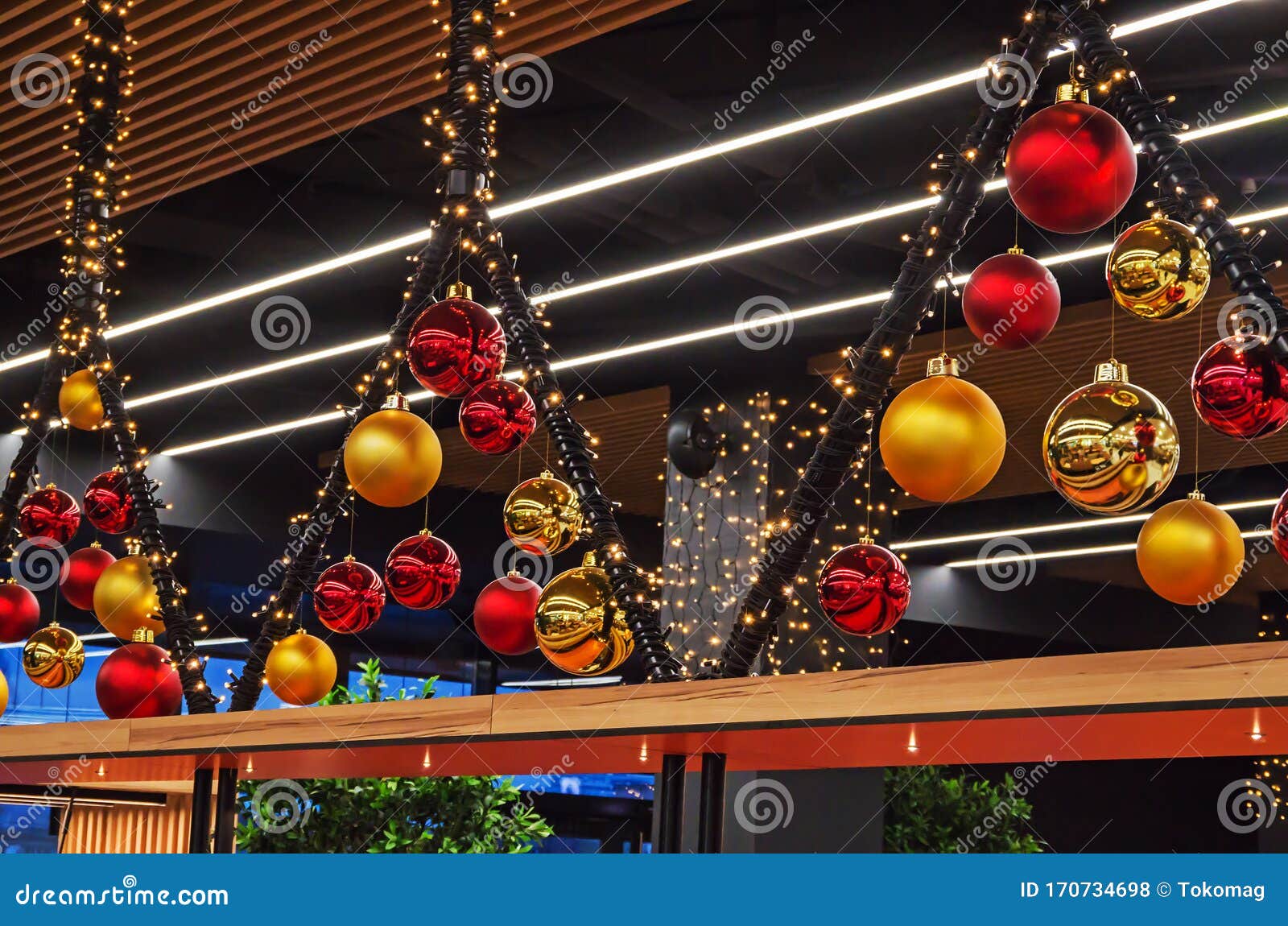 Christmas balls decoration stock photo. Image of hanging 170734698