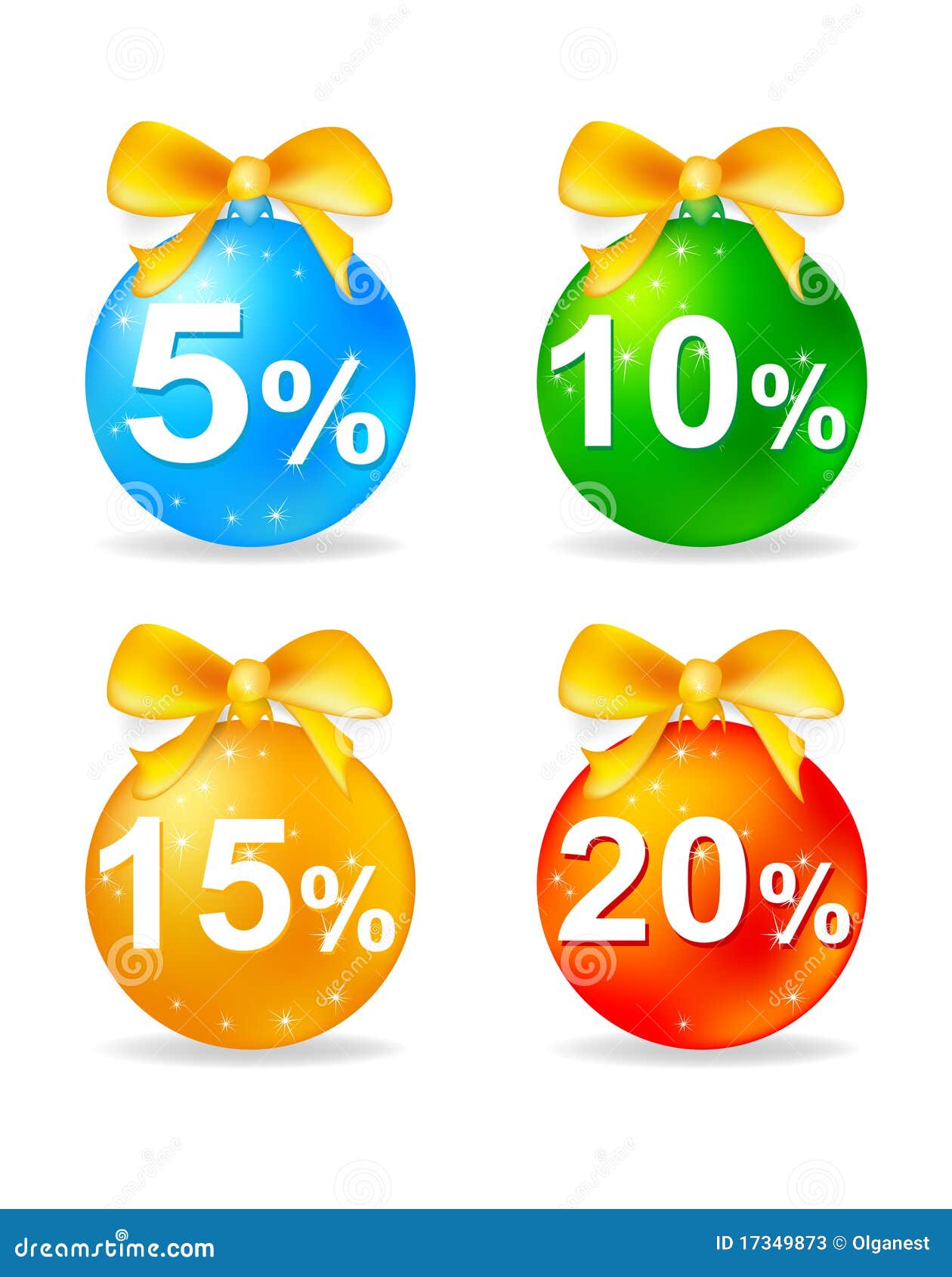 Christmas balls discount stock vector. Illustration of shiny 17349873