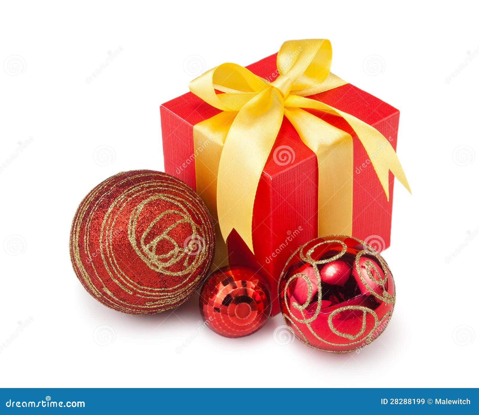 Christmas Balls&gift Box3 Stock Image Image of gift, wrapping 28288199
