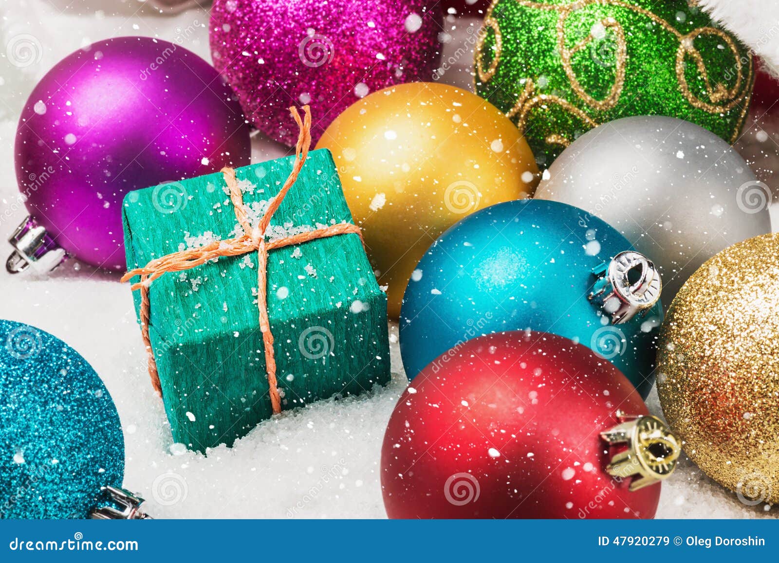 Christmas balls and gifts stock image. Image of decor 47920279