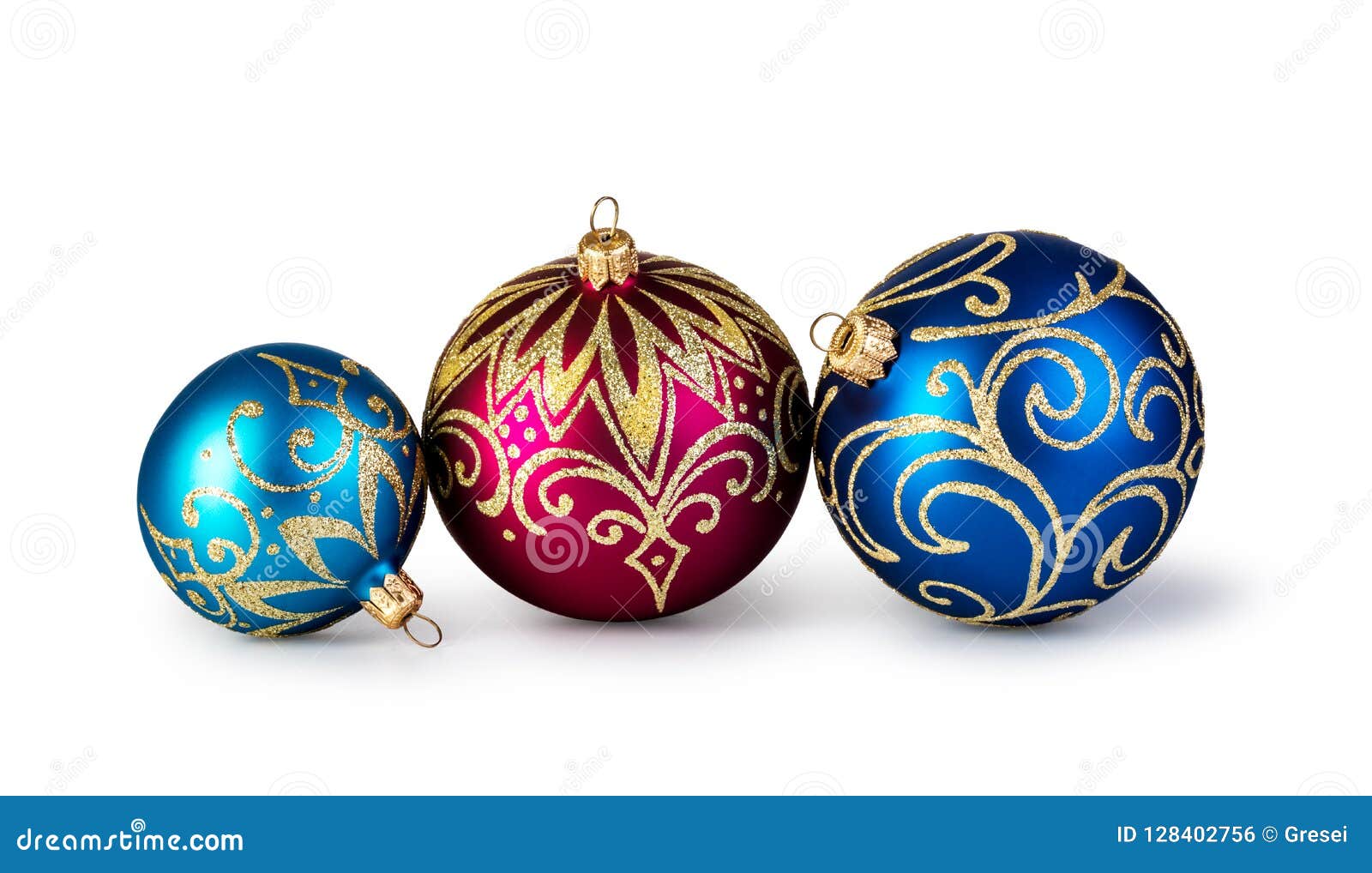 Christmas balls stock photo. Image of background, bright - 128402756