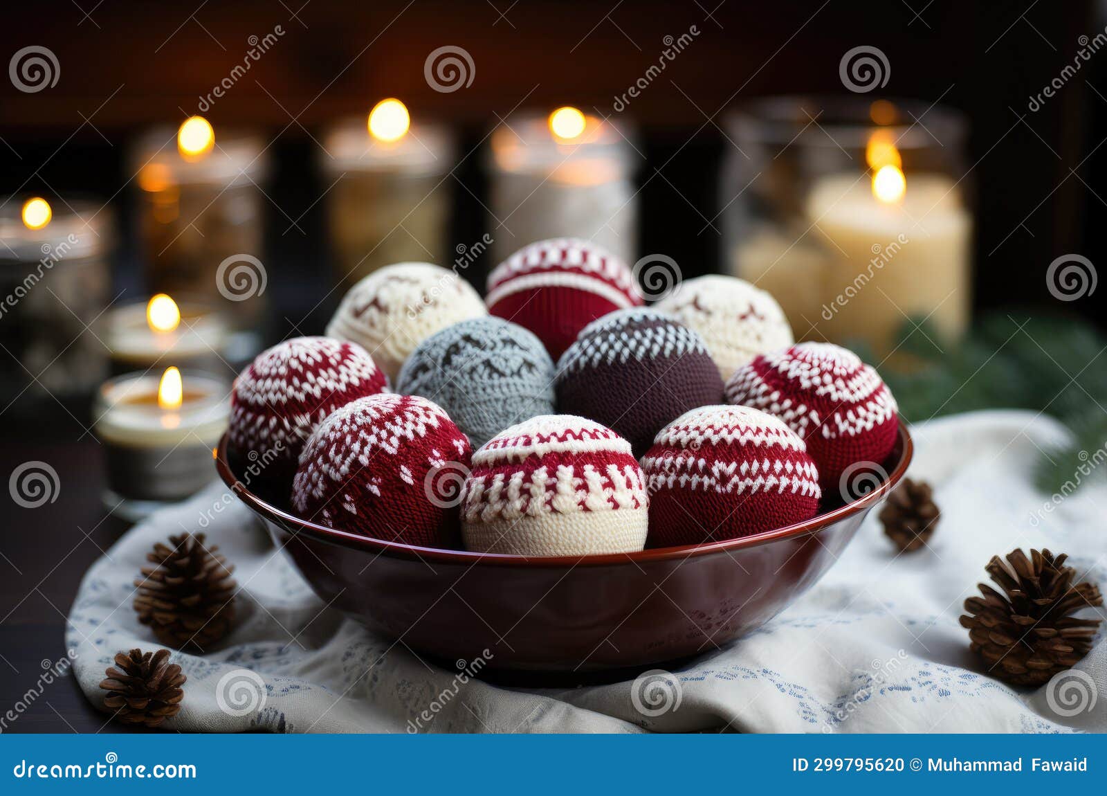 Christmas Balls Made with Wool Stock Photo Image of glad, bright 299795620