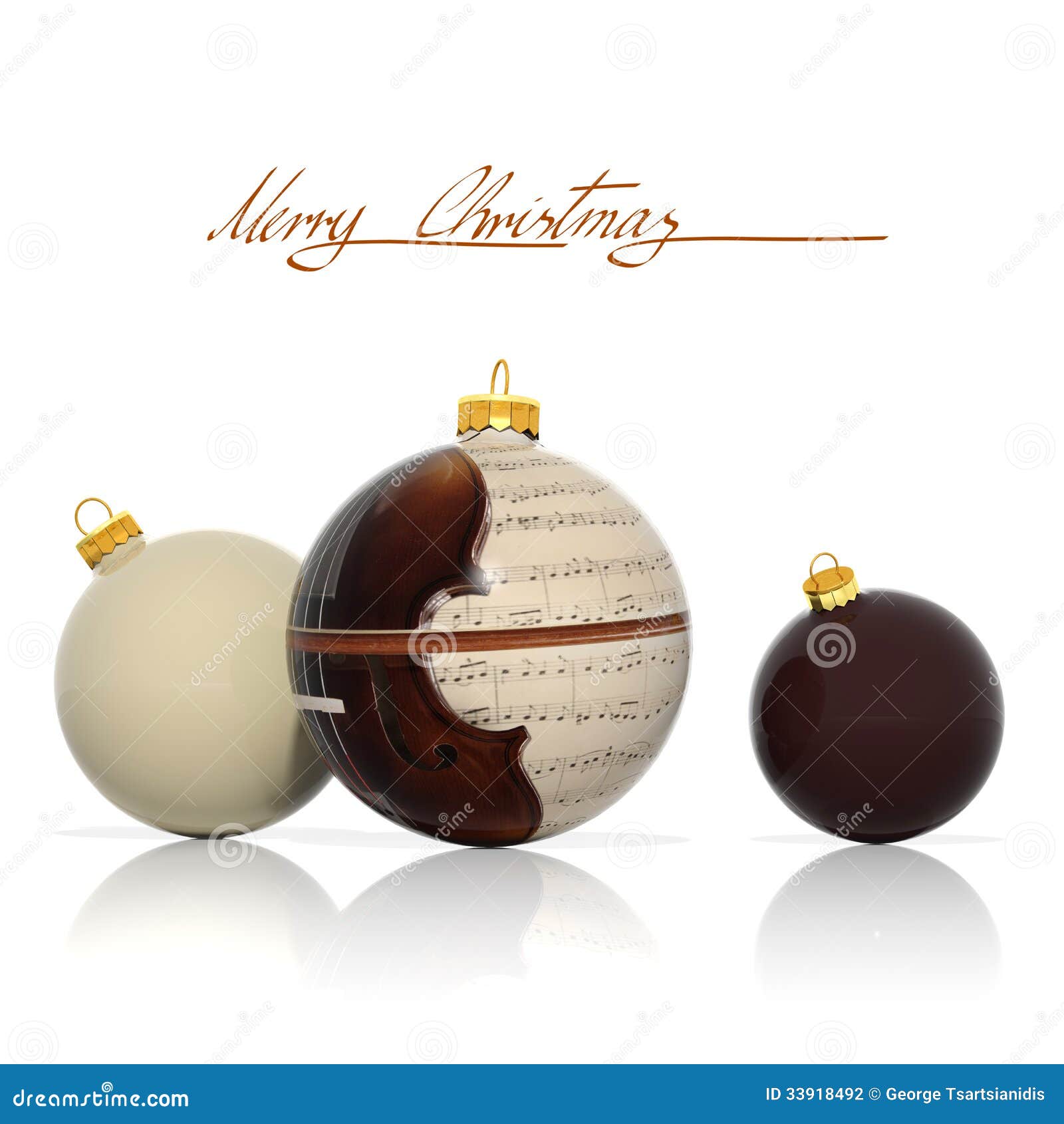 Christmas Balls with Musical Elements Stock Illustration Illustration of decoration, happy