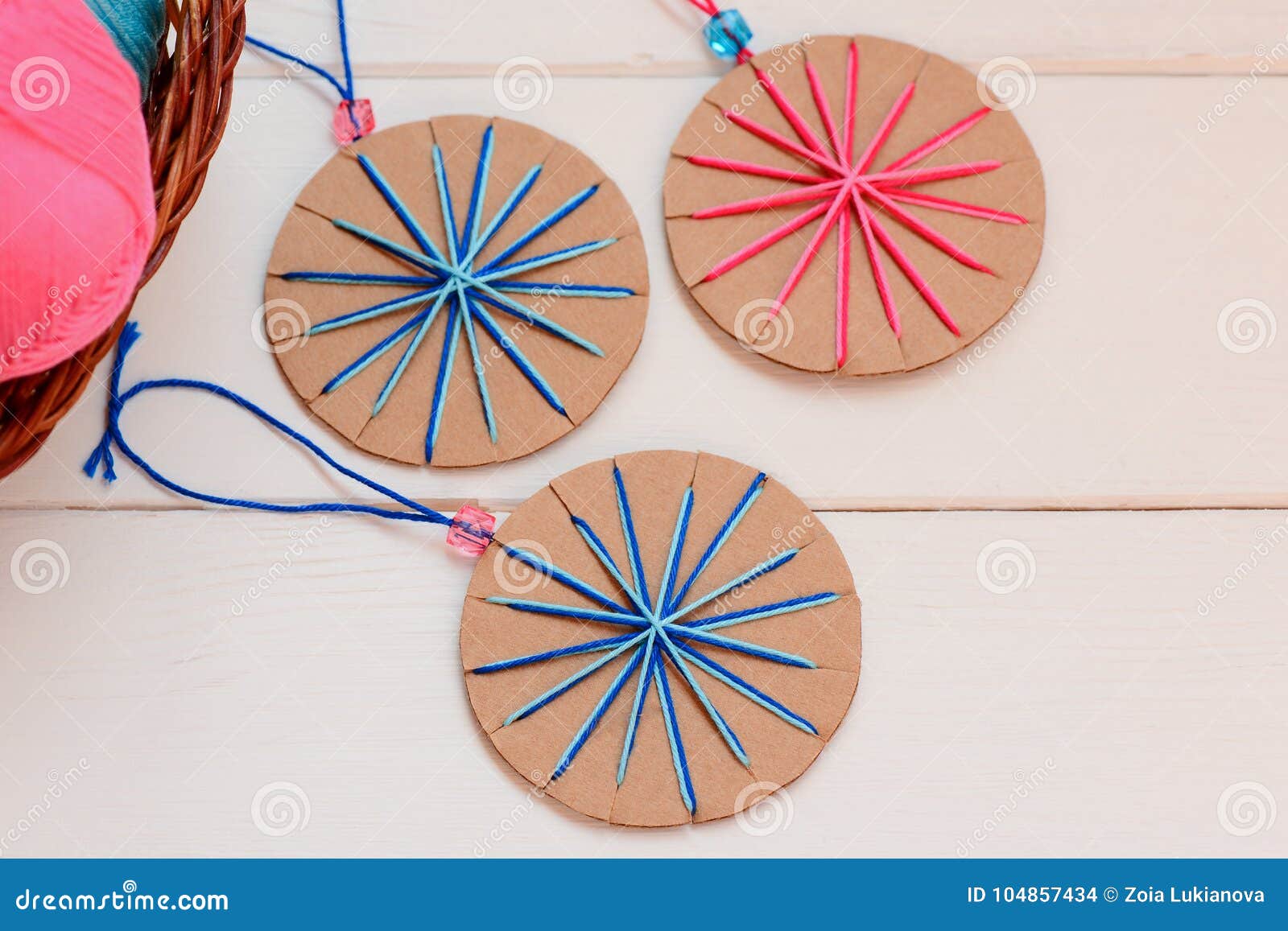 Christmas Balls Ornaments on a Wooden Table. Creative Christmas ...