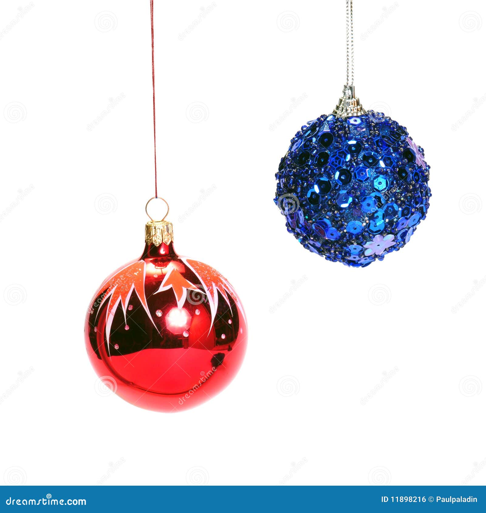 Christmas balls over white stock photo. Image of glass - 11898216