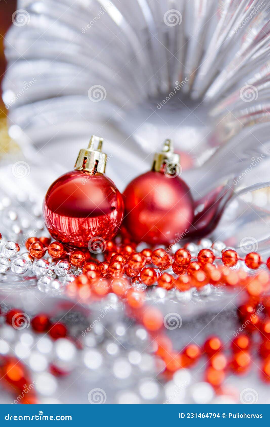 christmas balls with pearls and silver shell for christmas decoration