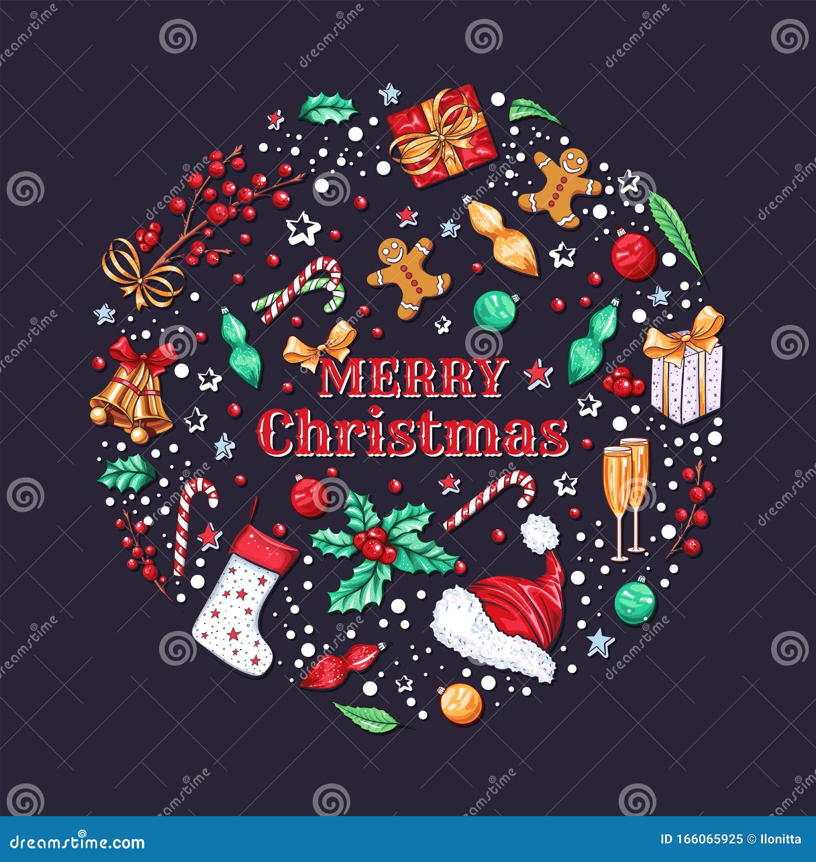 Christmas Banner Vector Template Stock Vector - Illustration of holiday ...