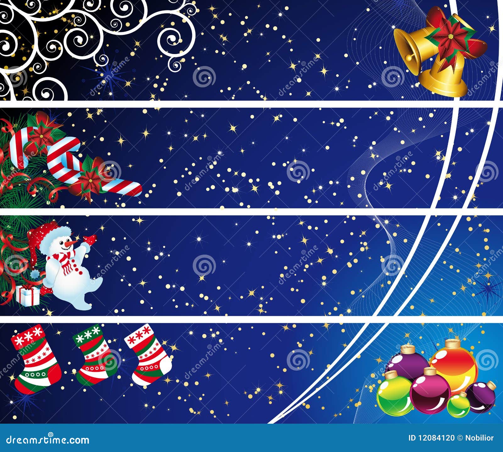 Christmas banners stock vector. Illustration of background - 12084120