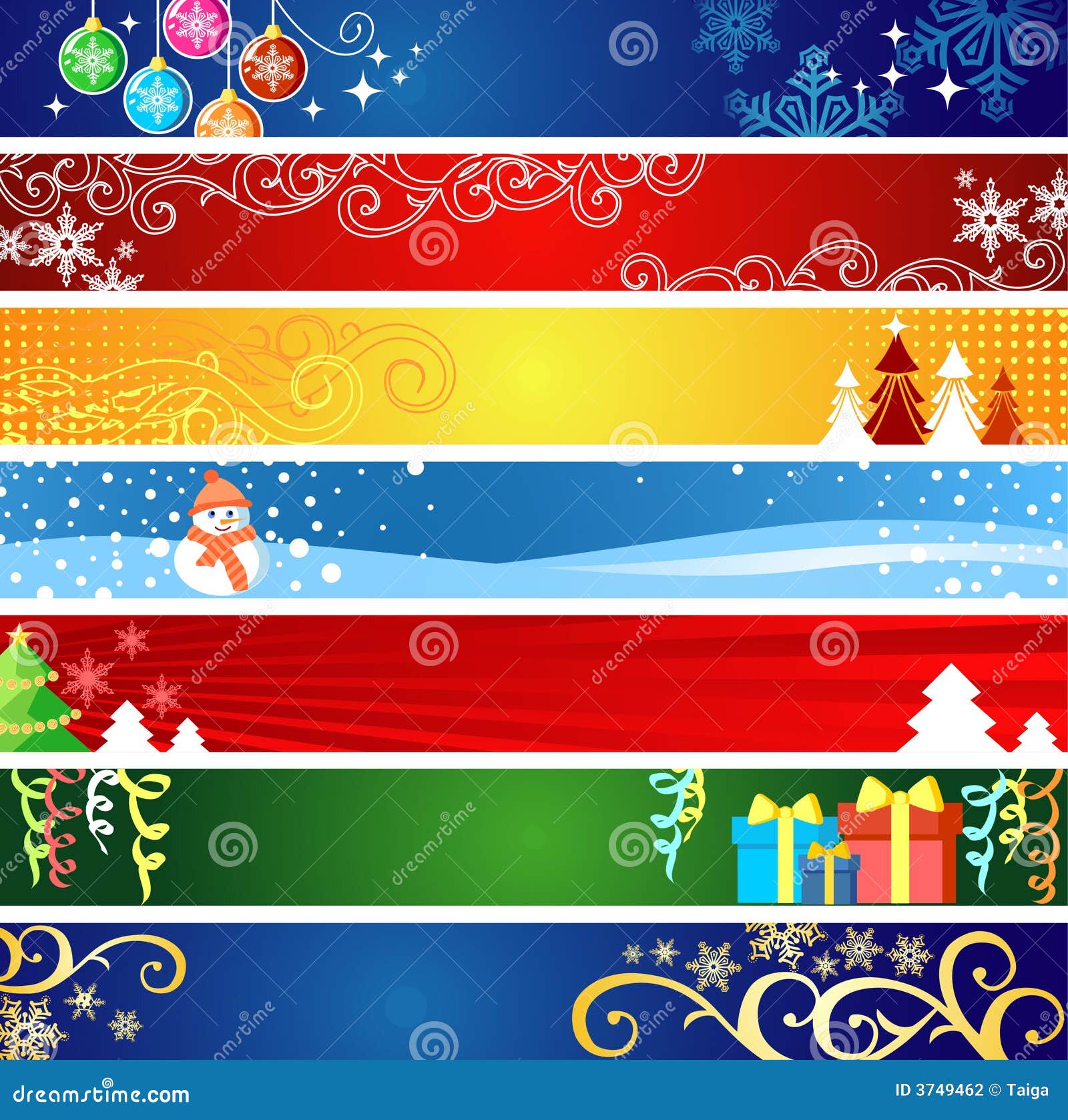 Christmas Banners with Space for Your Text Stock Vector - Illustration ...