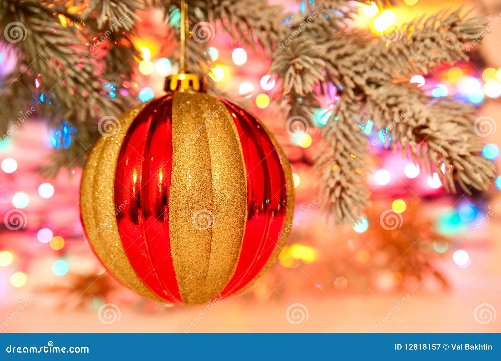 Christmas bauble stock image. Image of decoration, gold - 12818157