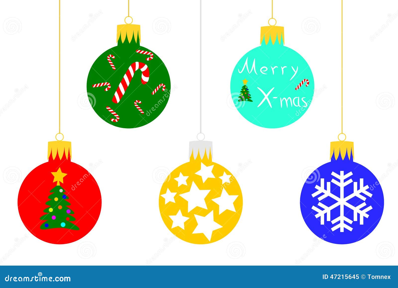 Christmas baubles stock vector. Illustration of xmas 47215645