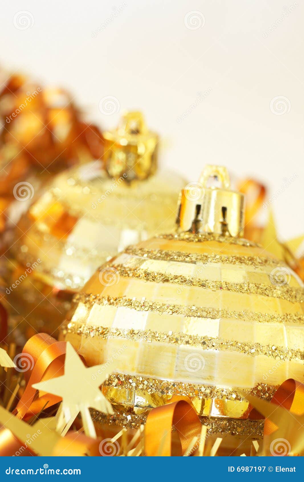 Christmas Baubles and Tinsel Stock Image Image of gift, color 6987197