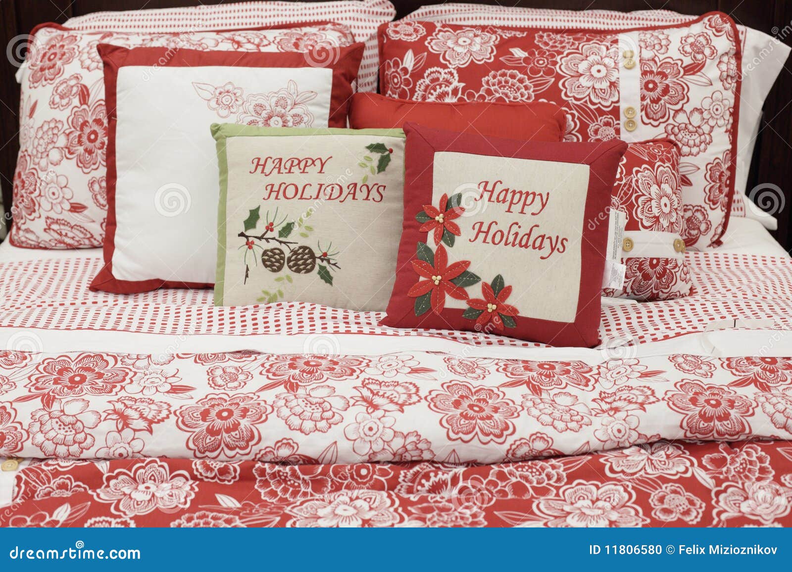 Christmas bed set stock photo. Image of season, decoration 11806580