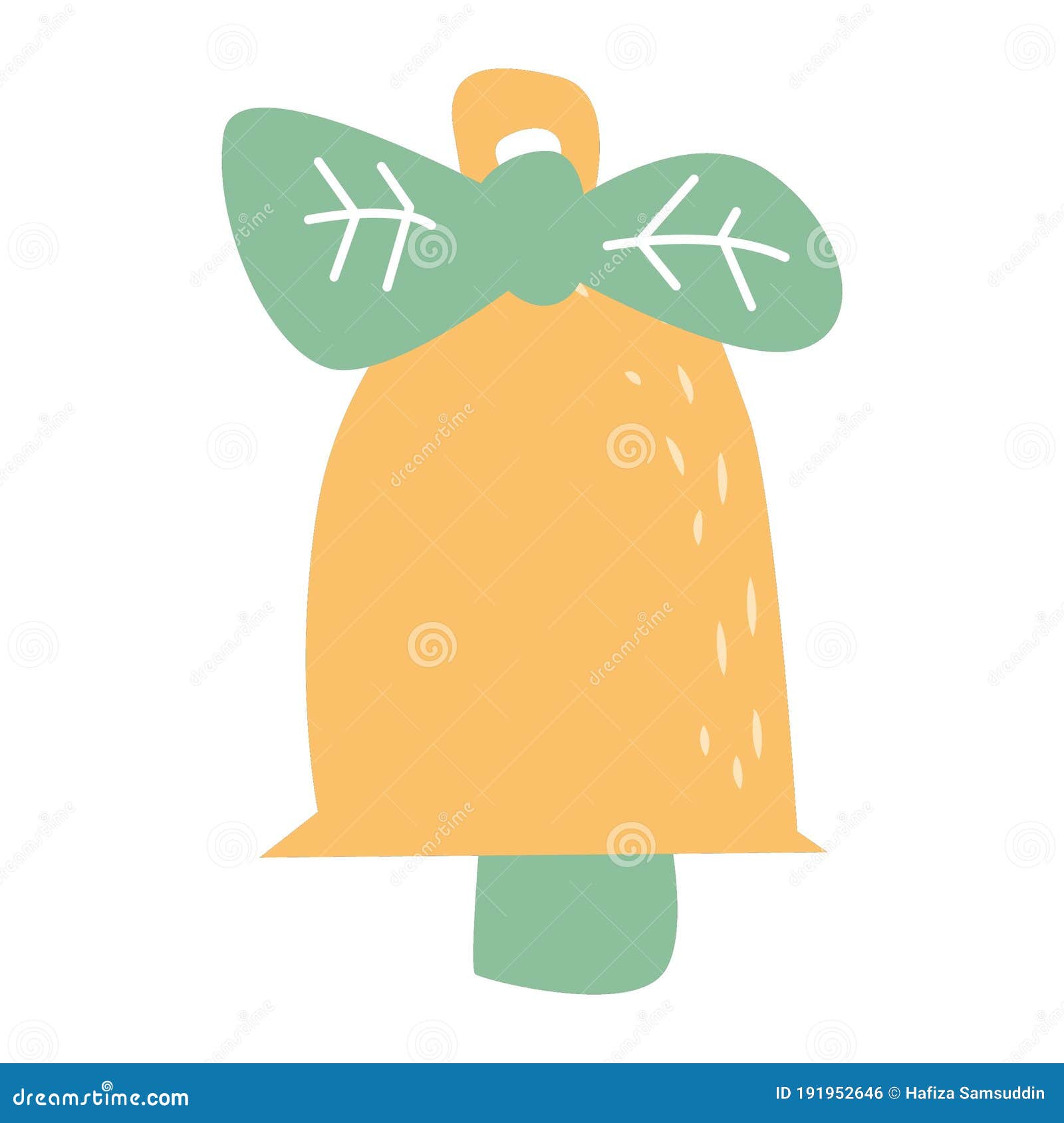 Christmas Bell. Vector Illustration Decorative Design Stock Vector