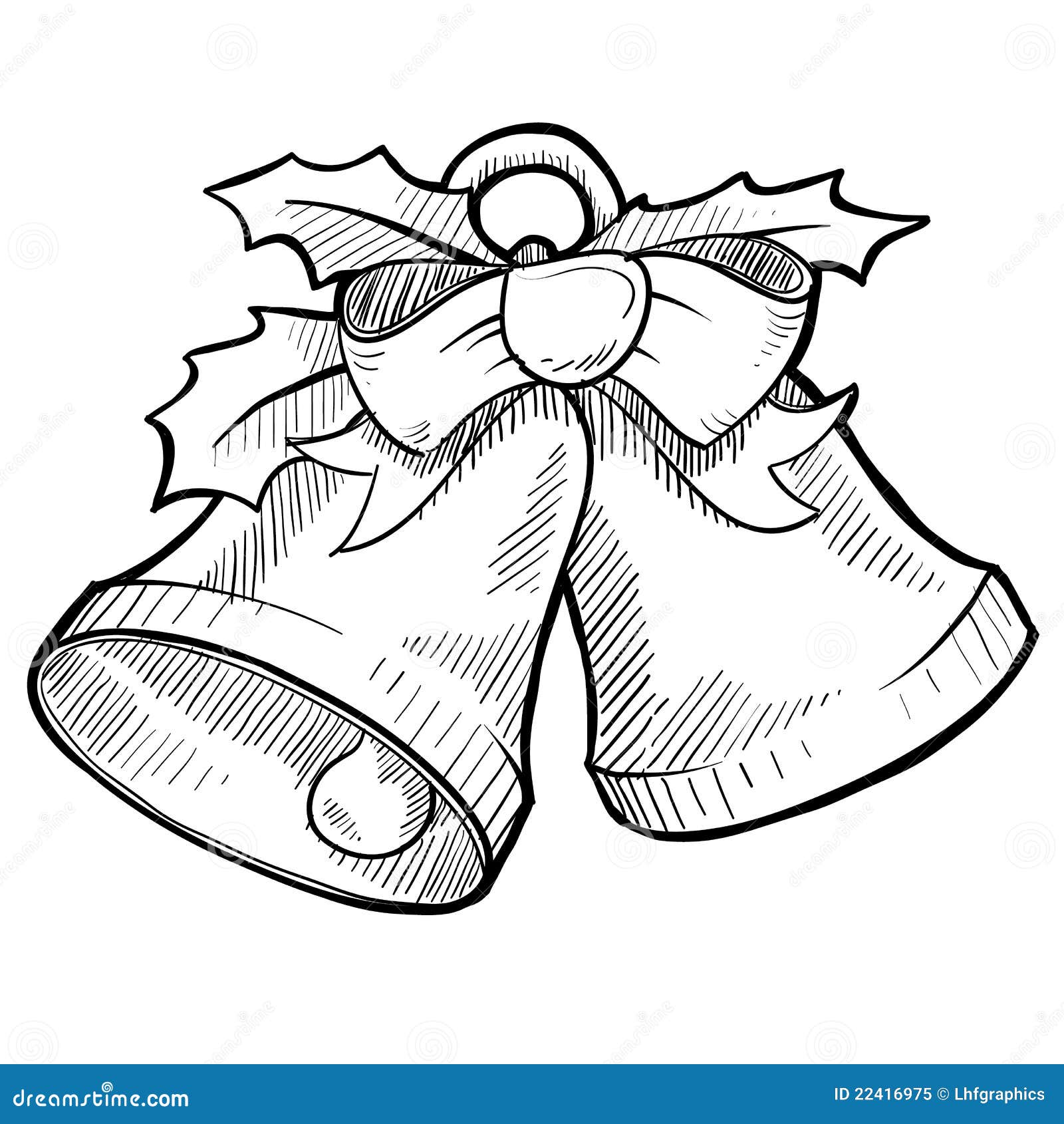 Christmas Bell Lineart Vector, Bell Drawing, Ear Drawing, Bell Sketch PNG  and Vector with Transparent Background for Free Download