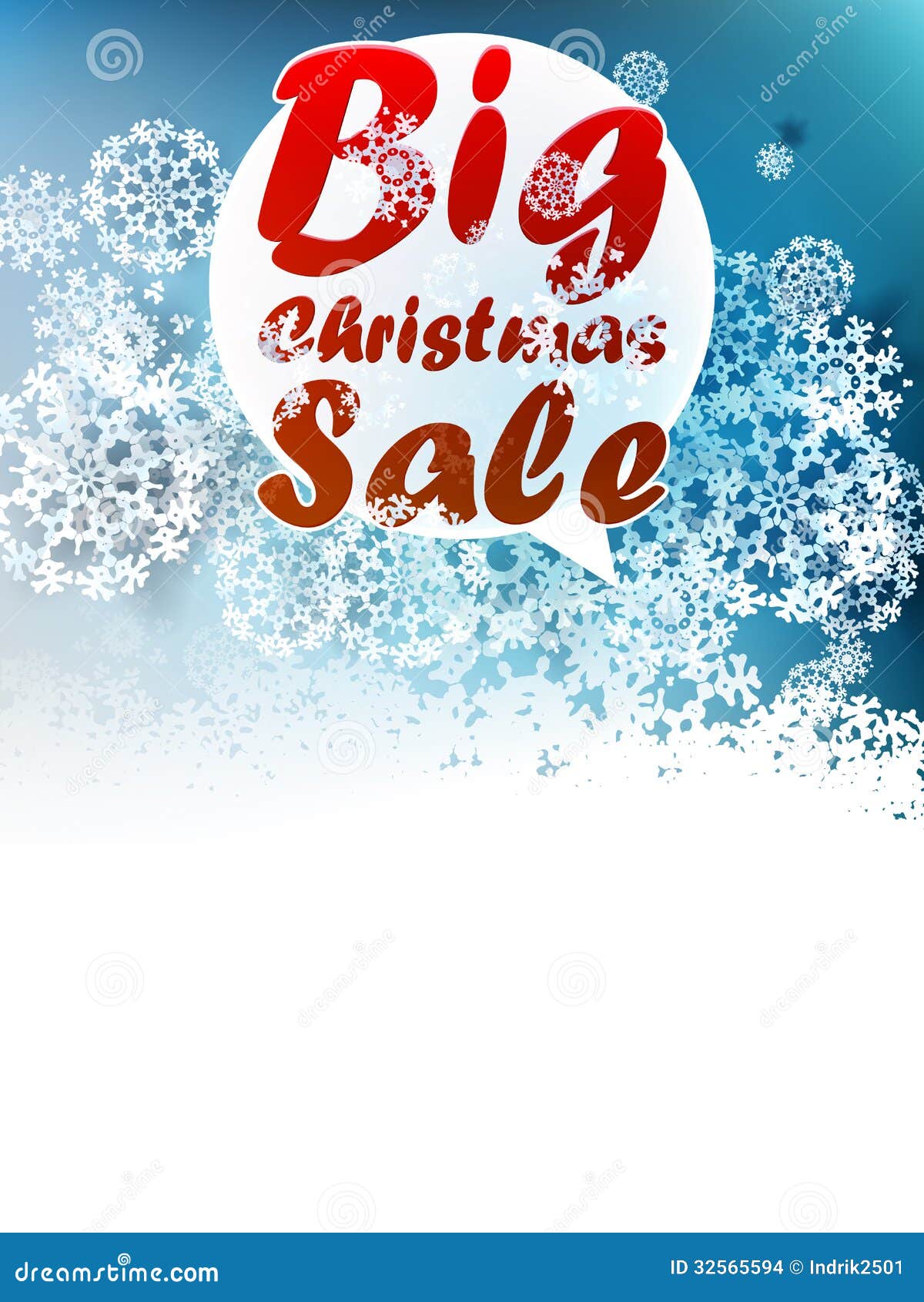 Christmas Big Sale Template. Stock Vector Illustration of design