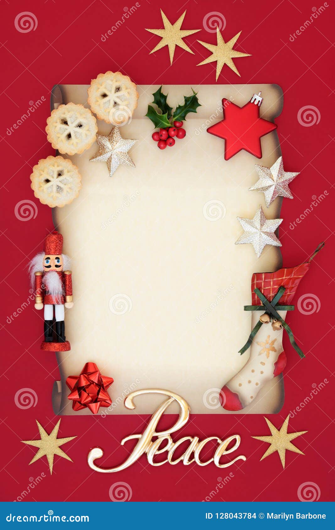 Christmas Parchment Letter stock photo. Image of festive - 32955862