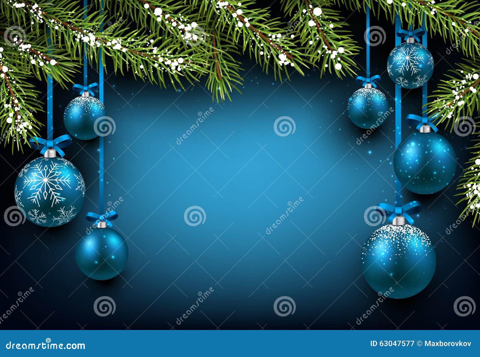 Christmas blue background stock vector. Illustration of light - 63047577