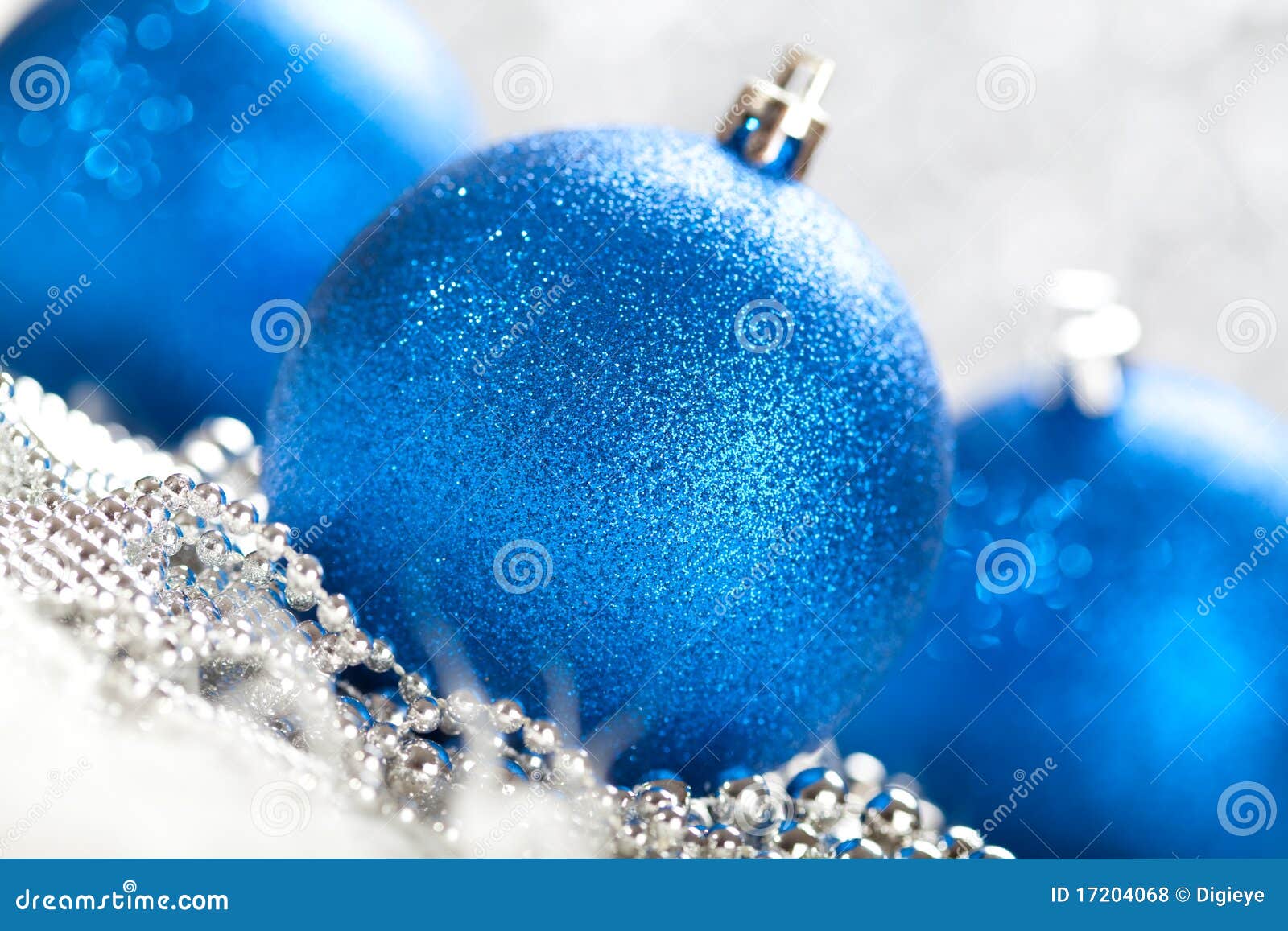 Christmas - blue balls stock photo. Image of garland - 17204068