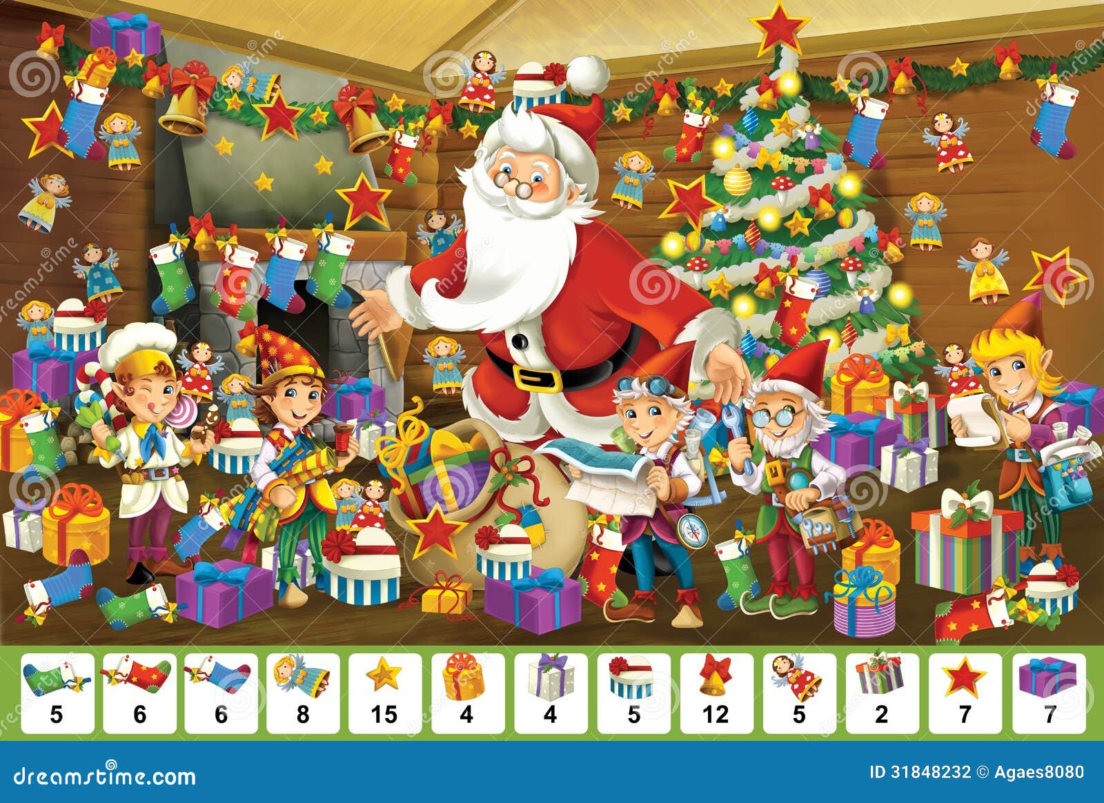 The Christmas - Board Game - Santa Claus Stock Photography 