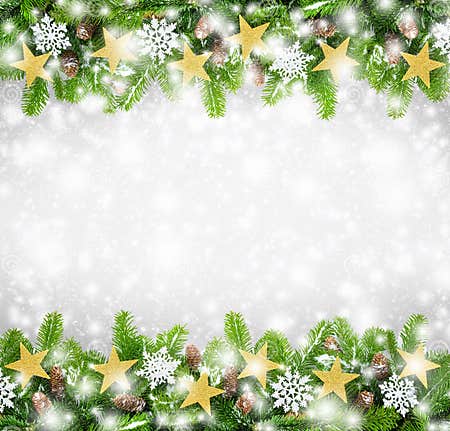 Christmas Border Background Stock Image - Image of design, falling ...