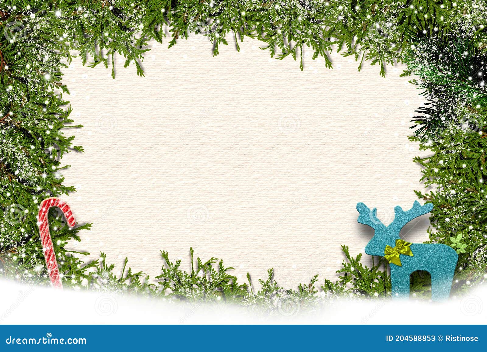 christmas greeting card with white space