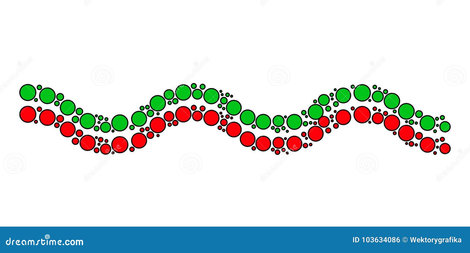 Download Christmas Border Dotted Vector Isolated On White ...