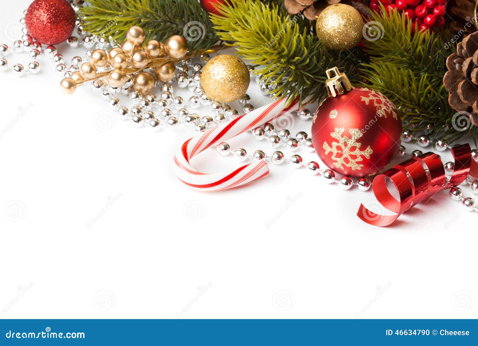 Christmas Border with Ornament Stock Photo - Image of closeup, ornament ...