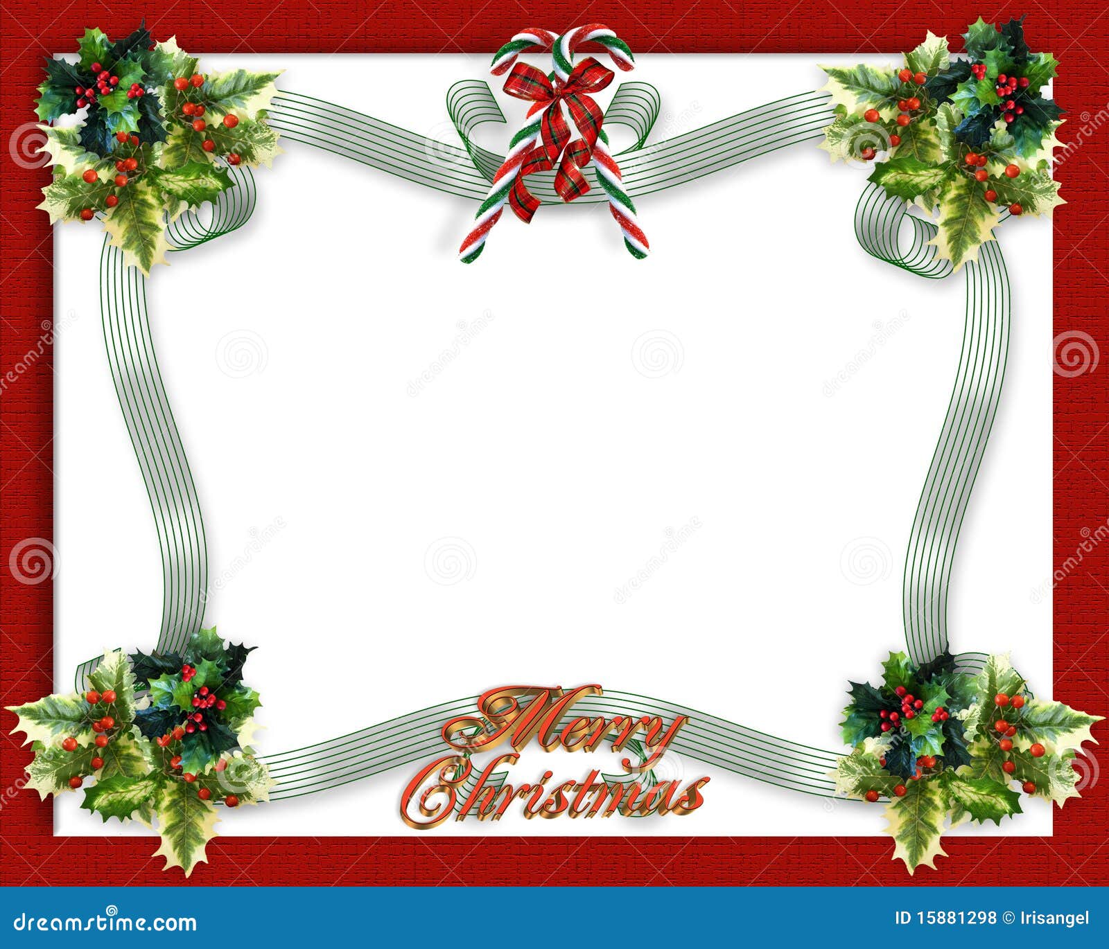 Christmas border ribbons stock illustration. Illustration of With Regard To Free Christmas Invitation Templates For Word