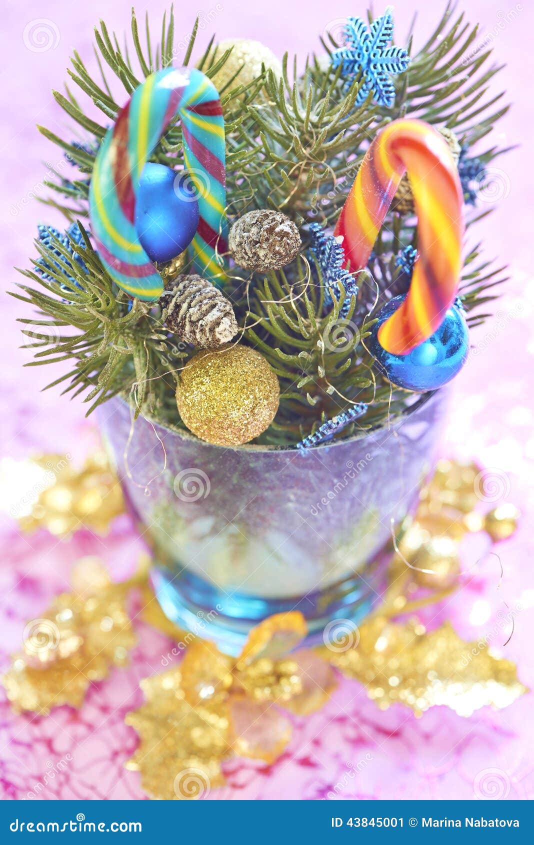 Christmas Bouquet with Candy Canes Stock Image Image of festivity