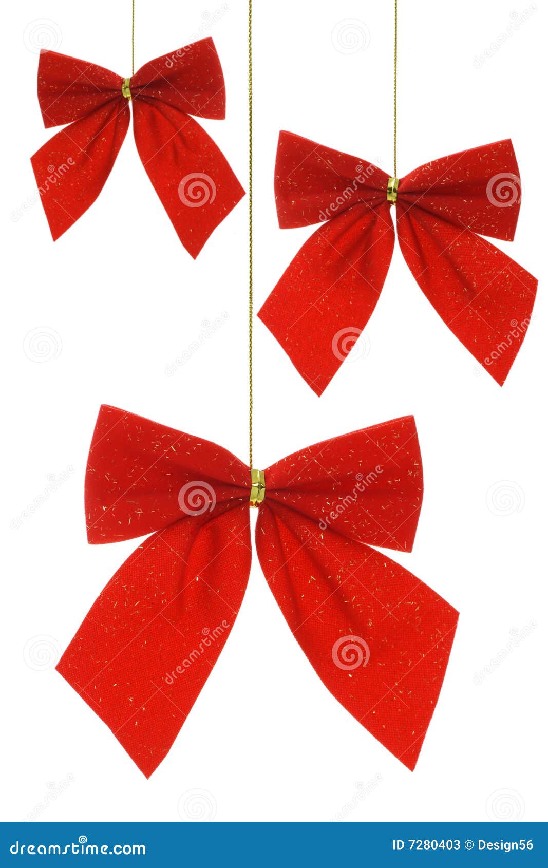 Christmas Bow Ribbon Ornaments Stock Image Image of ornament, group