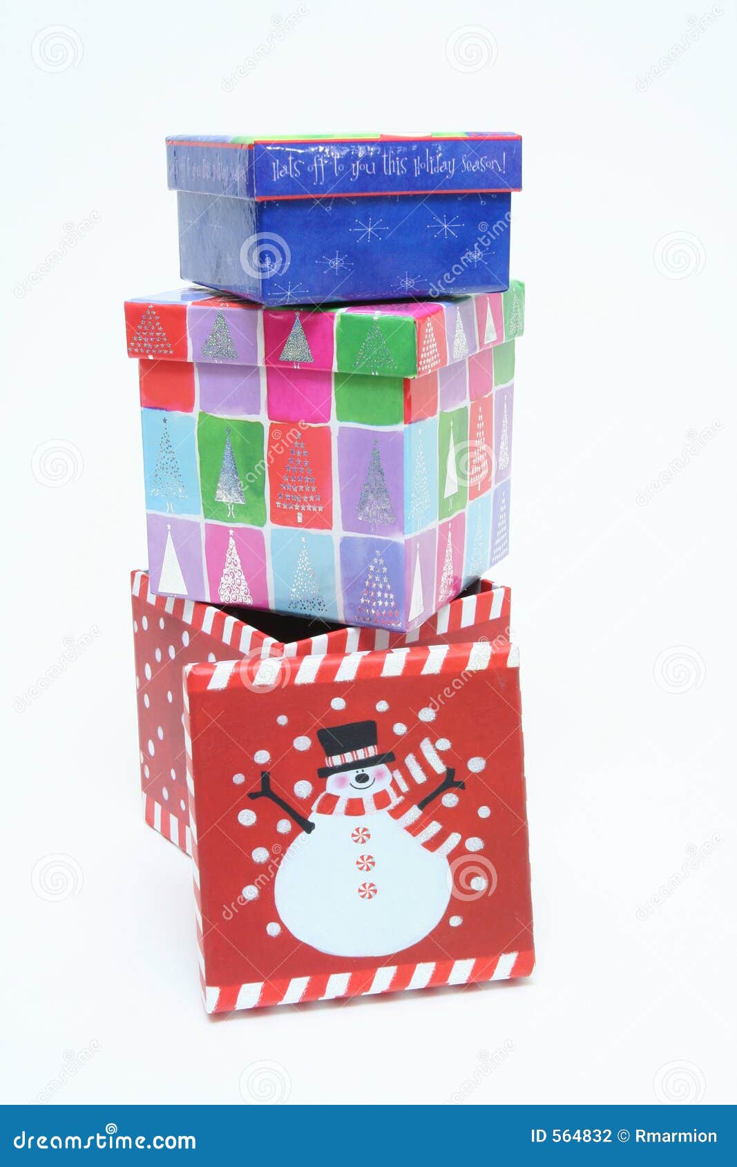 Christmas Box Decorations stock photo. Image of paper, striped - 564832