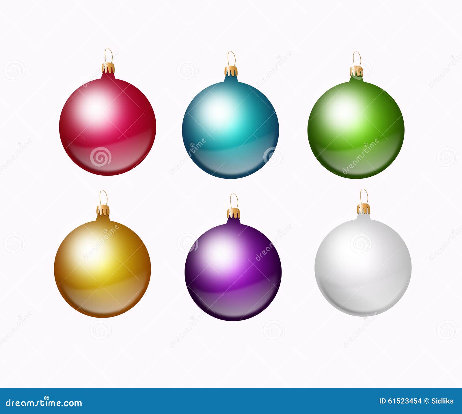 Christmas bulbs set stock illustration. Illustration of decoration