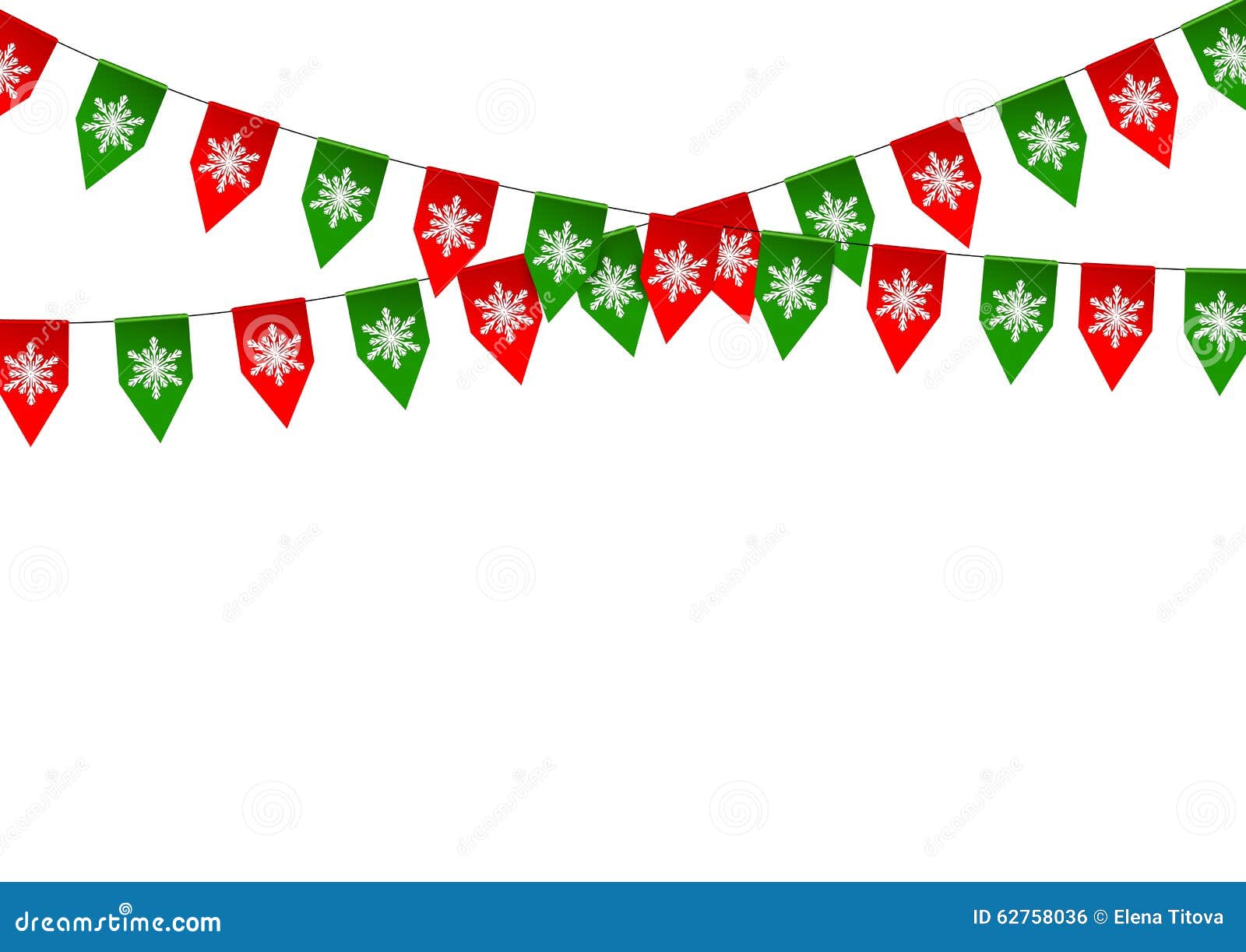 Download Christmas Bunting Flag Isolated On White Stock Vector ...