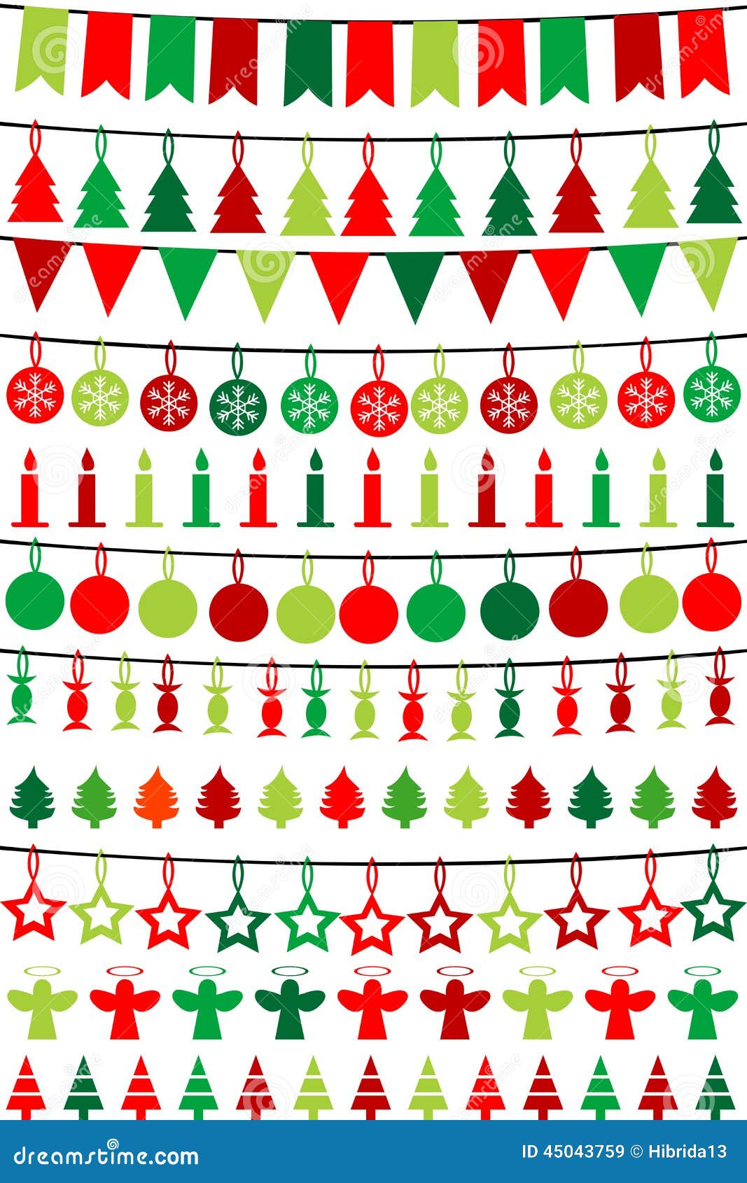 Download Christmas Buntings And Garlands Stock Vector ...