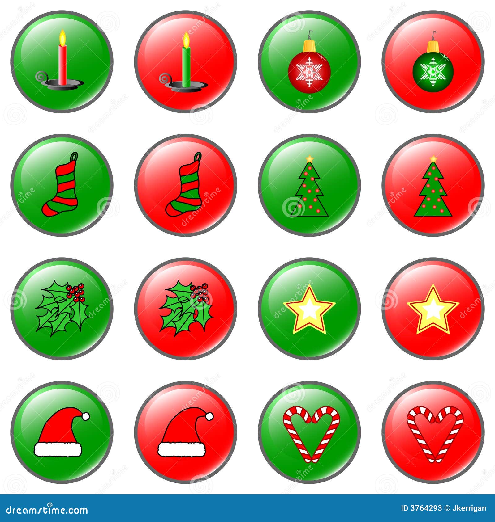 Christmas Buttons stock vector. Illustration of pattern 3764293
