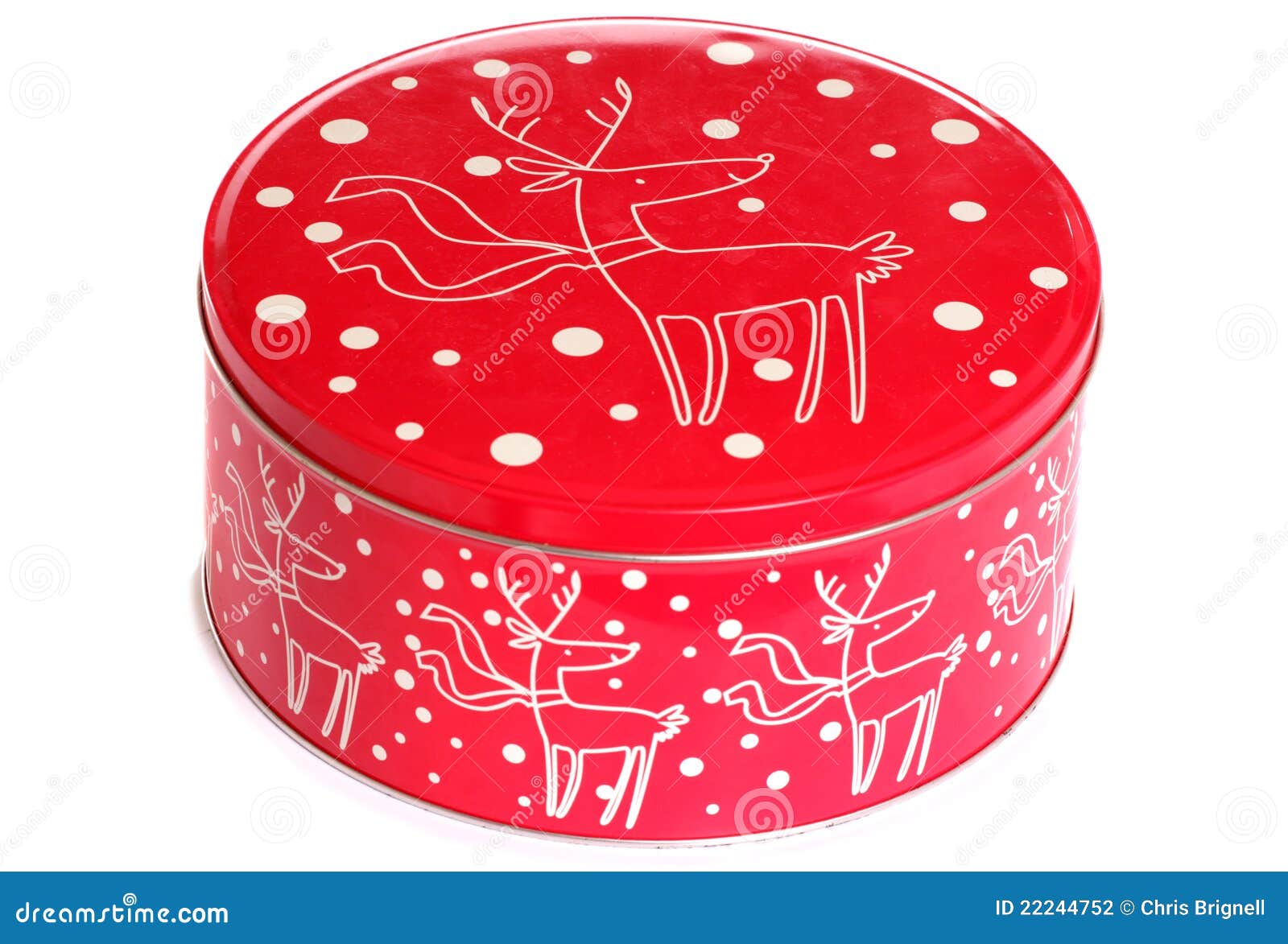 Christmas cake tin stock photo. Image of baking, cutout 22244752