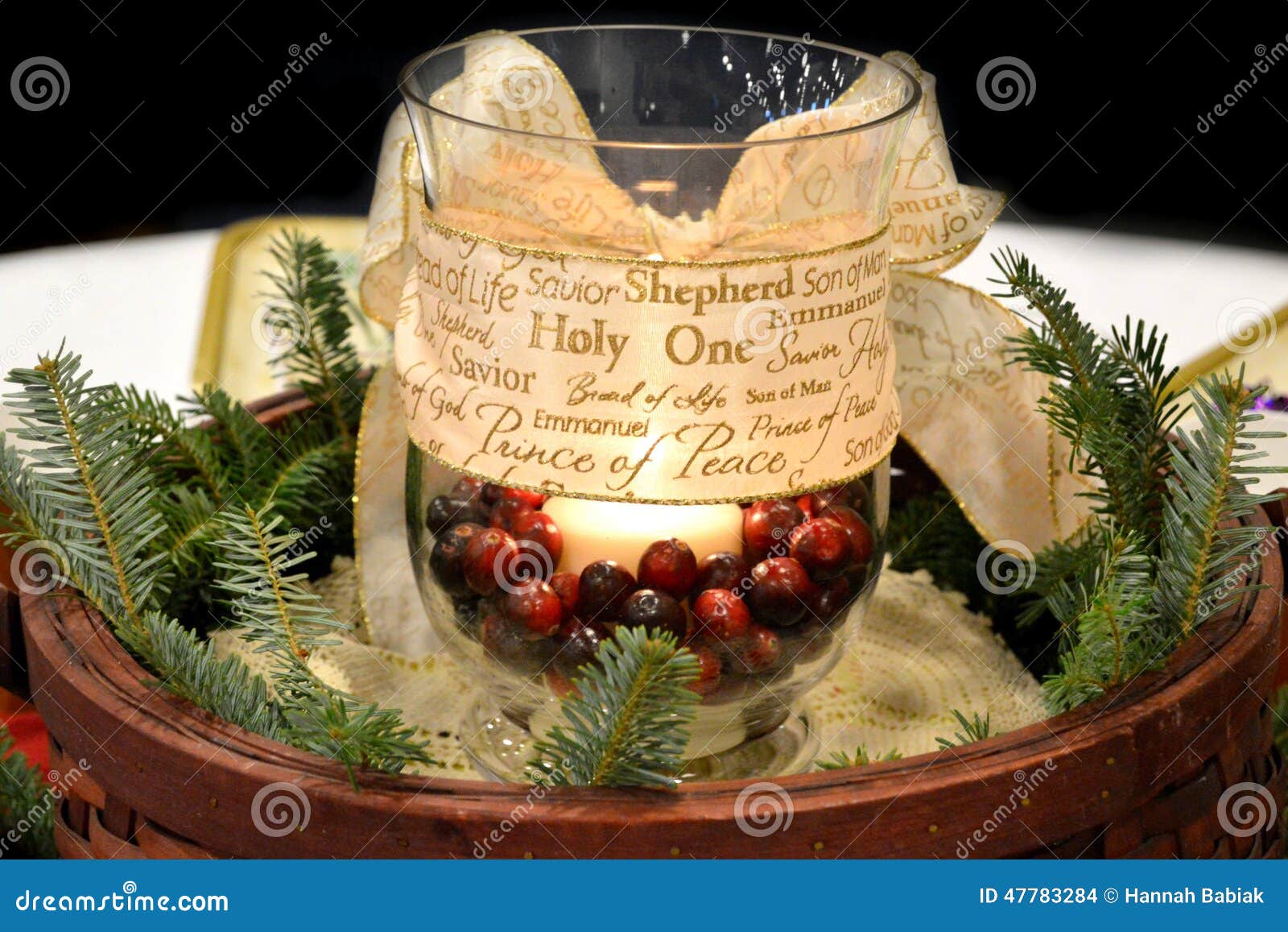 christmas candle centerpiece