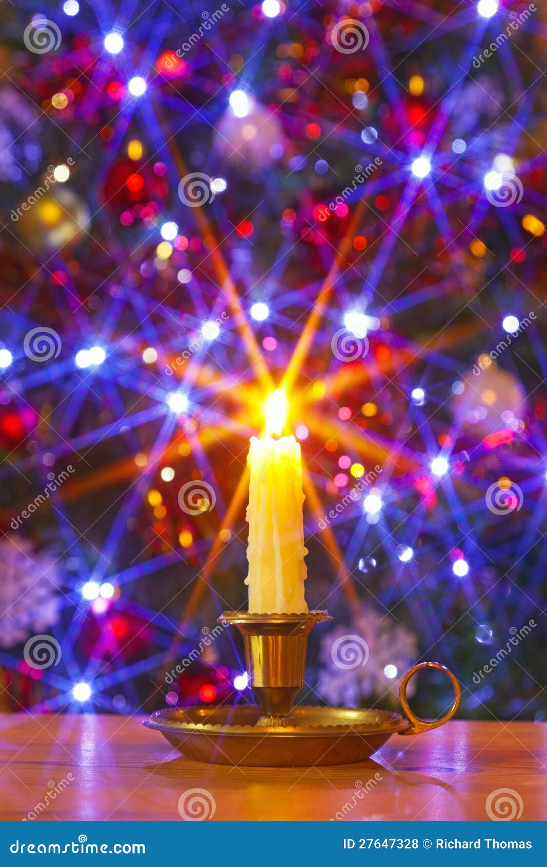 Christmas candle and tree stock photo. Image of decorations 27647328