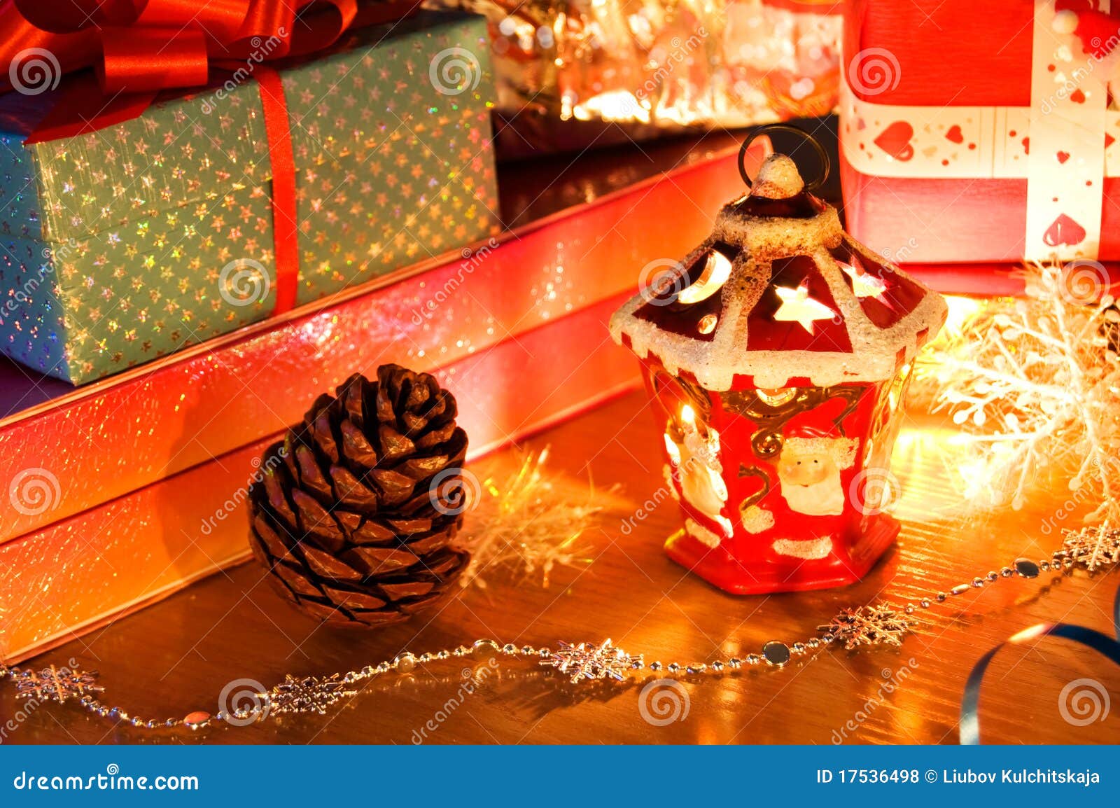 Christmas candlestick . stock photo. Image of burn, holiday 17536498