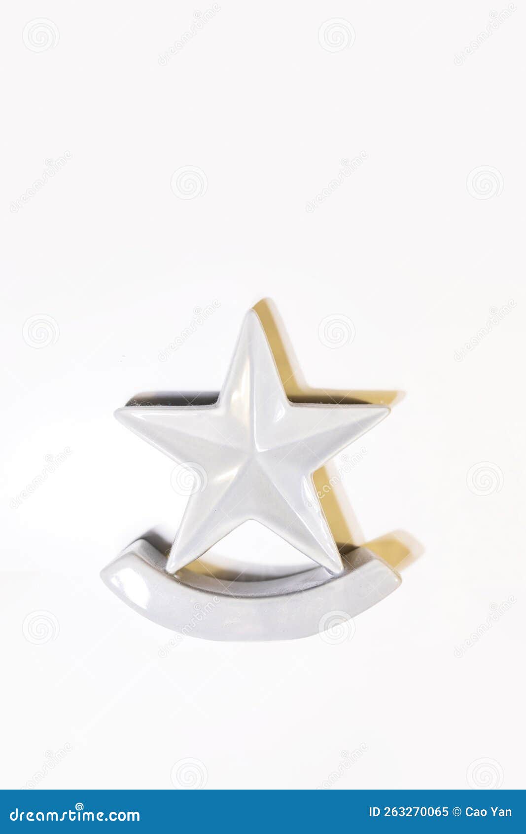 Christmas Candlestick in the Form of a Star Isolate on a White