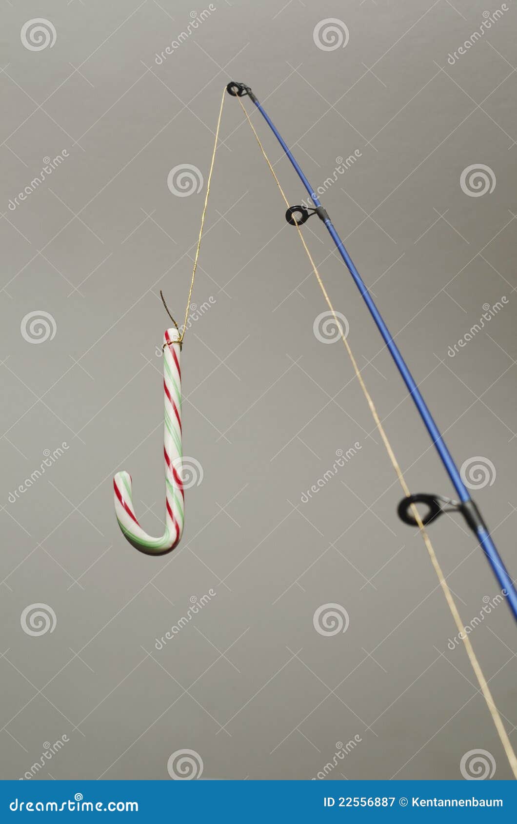 Christmas Candy Cane Fishing Hook Stock Image - Image of sweets