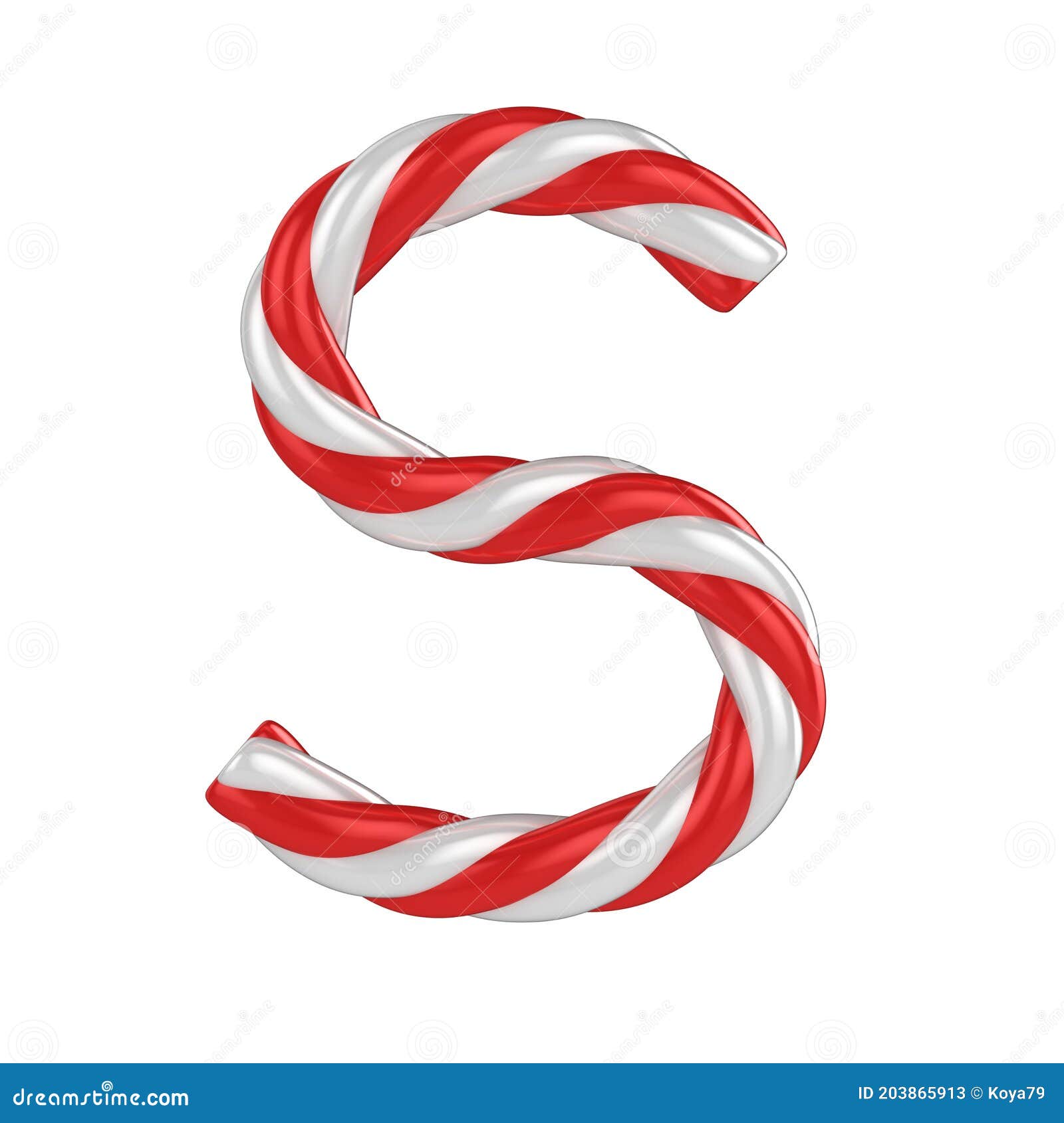 Christmas Candy Cane Font Letter S Stock Illustration Illustration