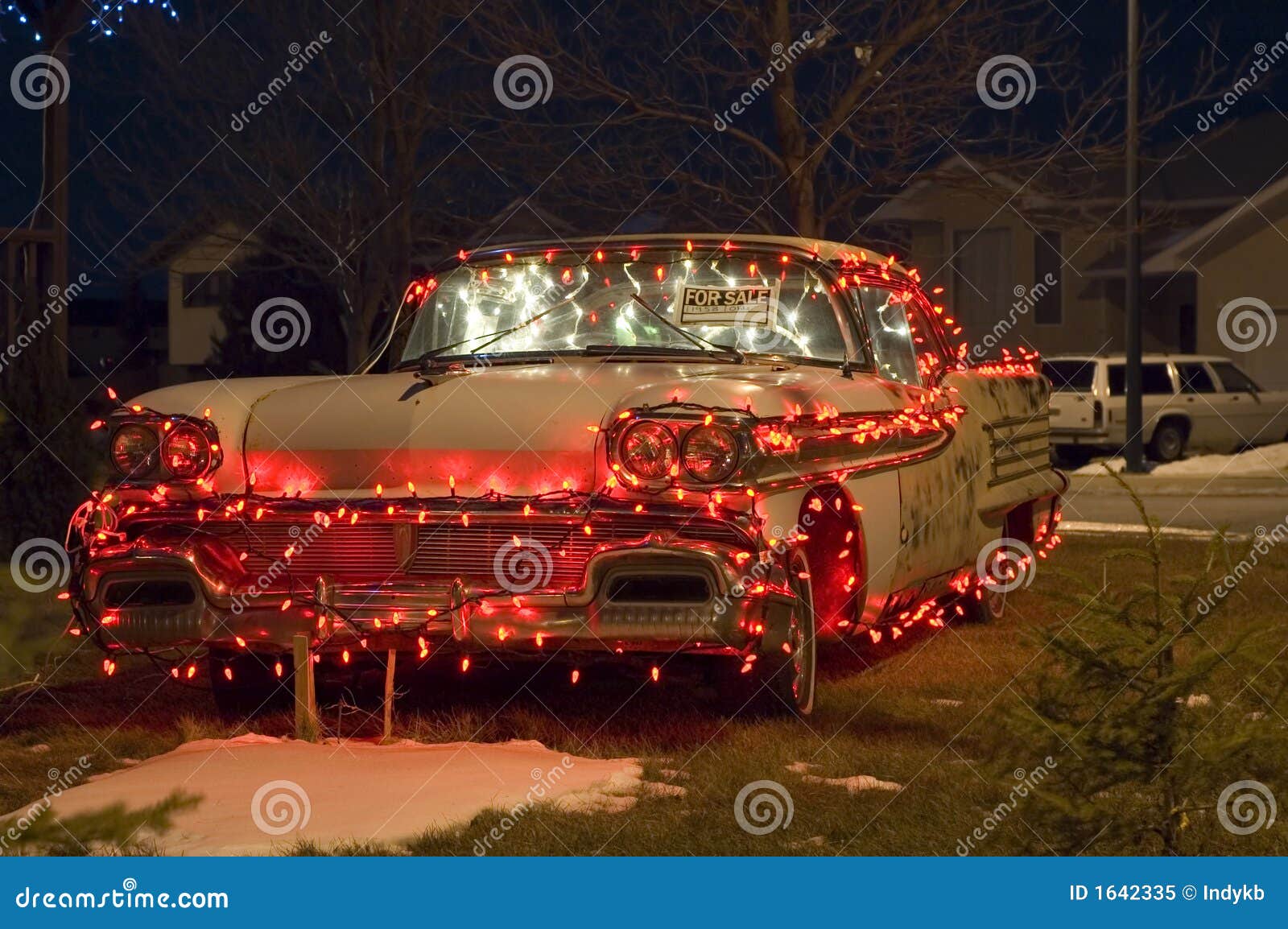 Christmas car 3 stock image. Image of christmas, oldsmobile 1642335
