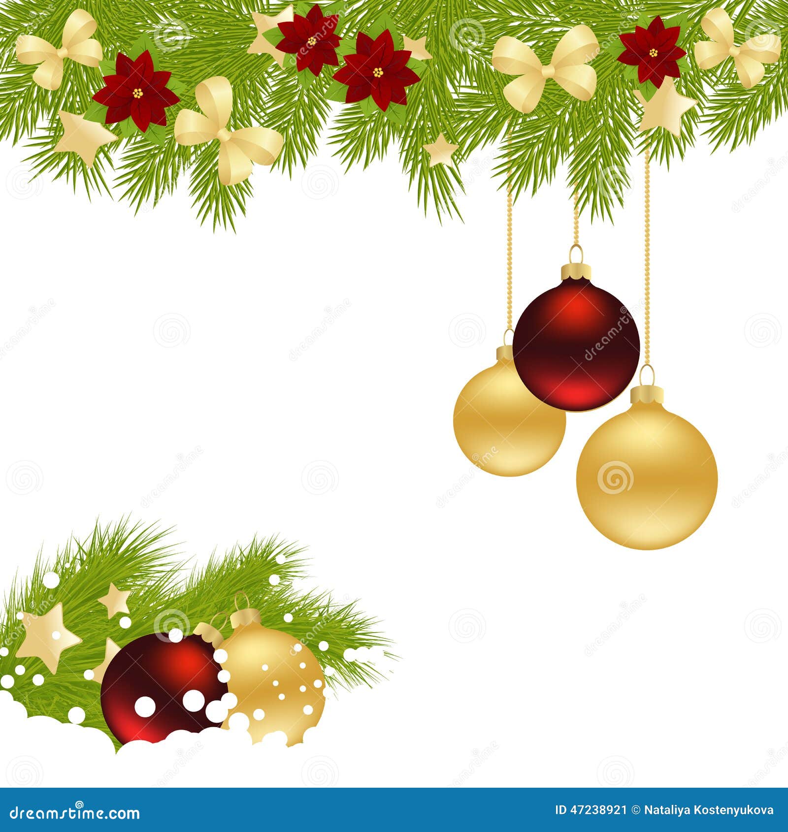 Christmas card stock vector. Illustration of star, border - 47238921