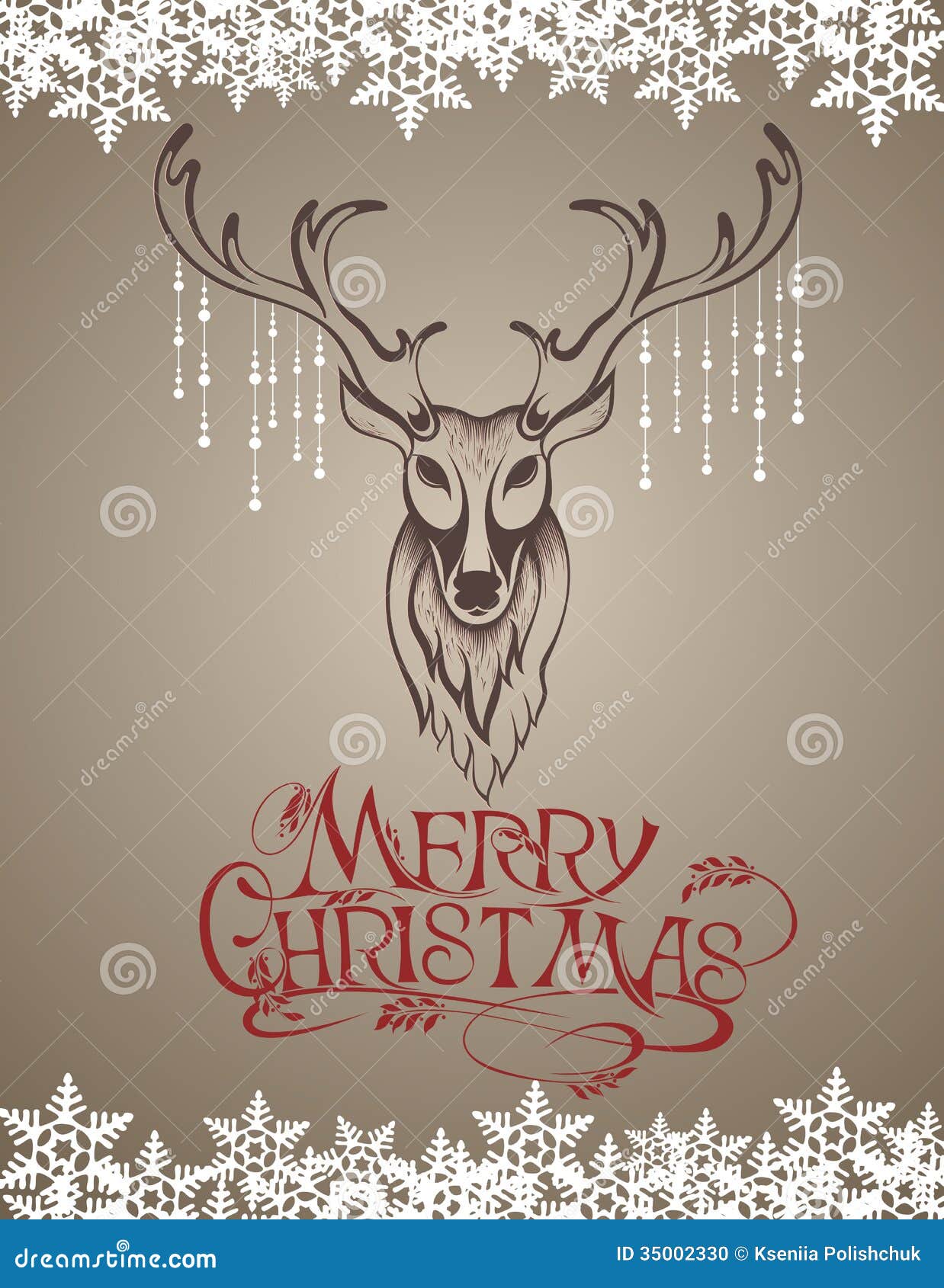 eps christmas banner 35002330 Image: Deer  Card Photo Stock With Christmas