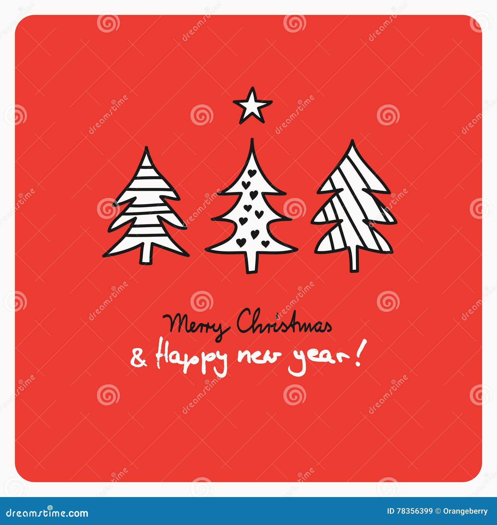 Christmas card design stock vector. Illustration of painted 78356399