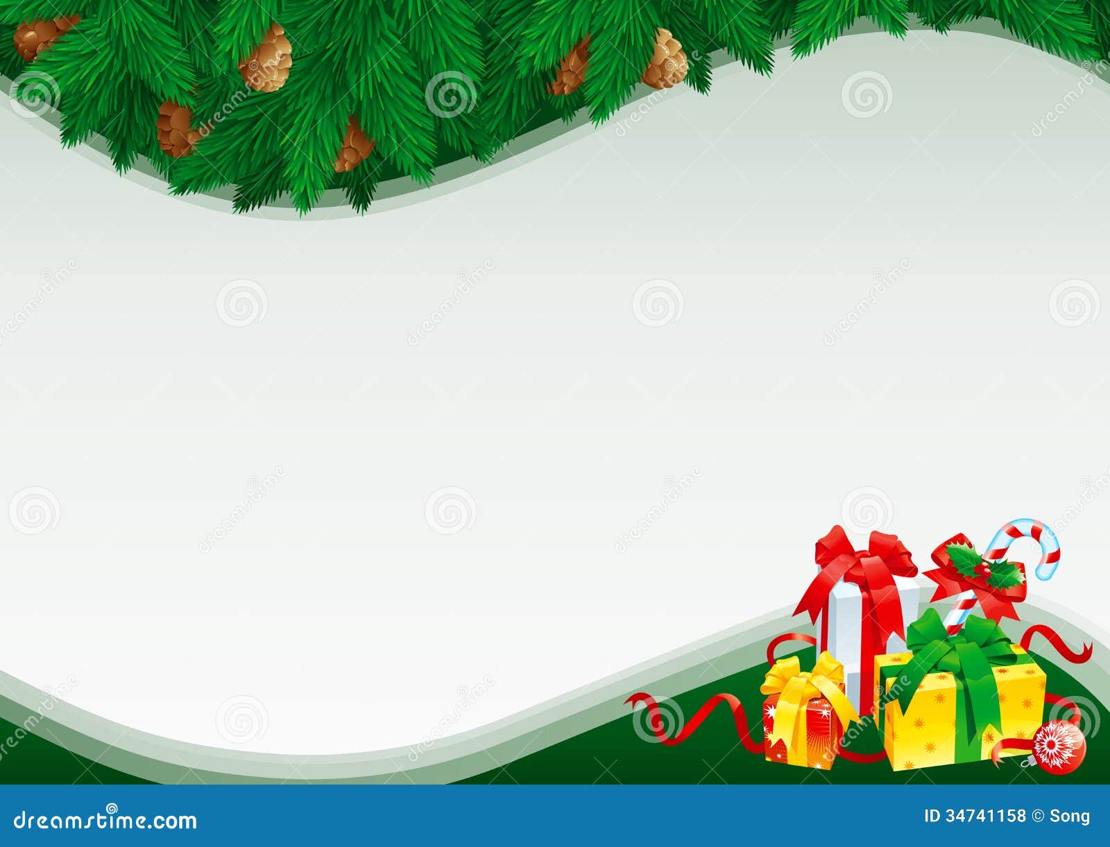 Christmas Card With Empty Blank For Text Royalty Free 