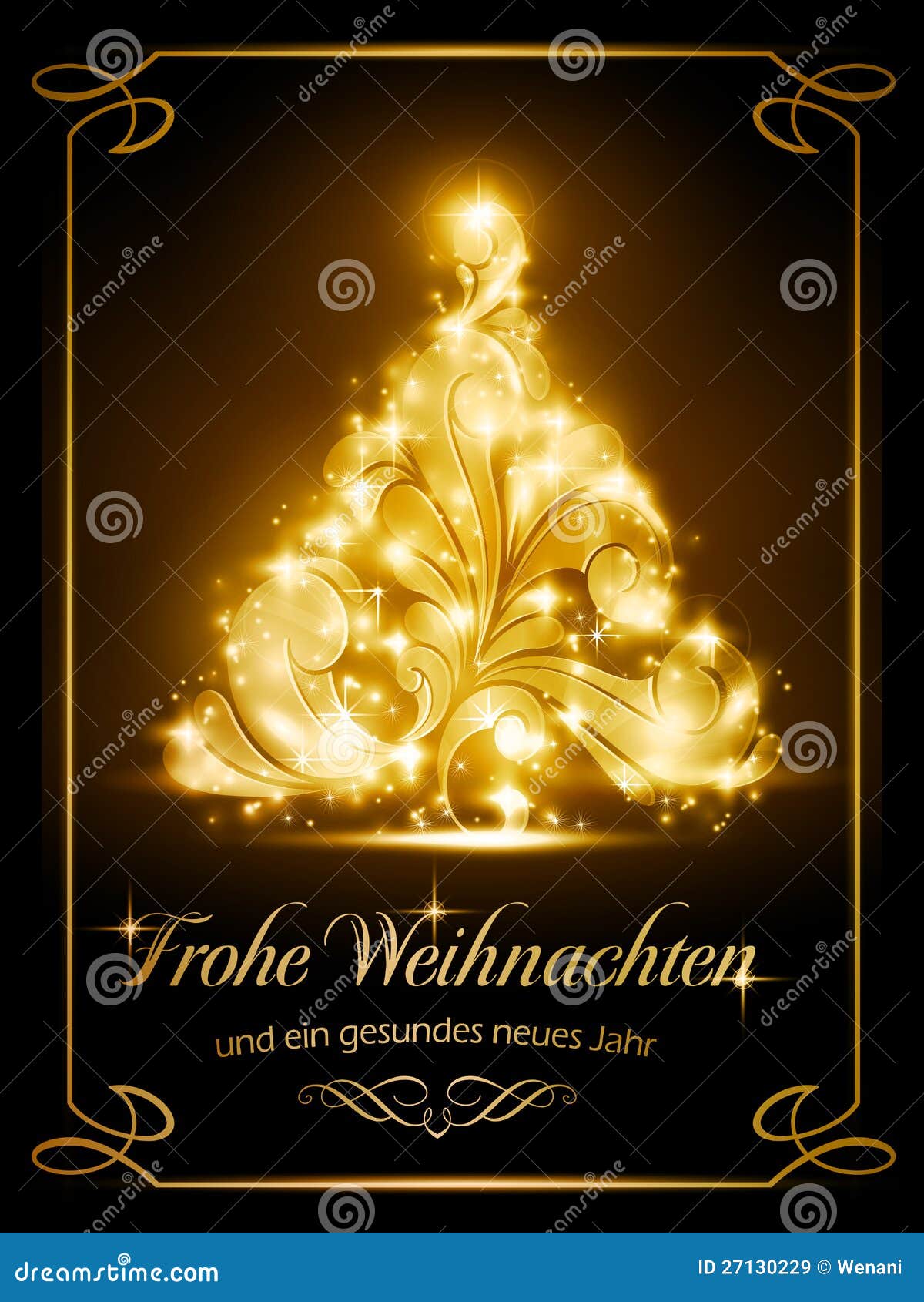 Christmas card with German stock vector. Illustration of german 27130229