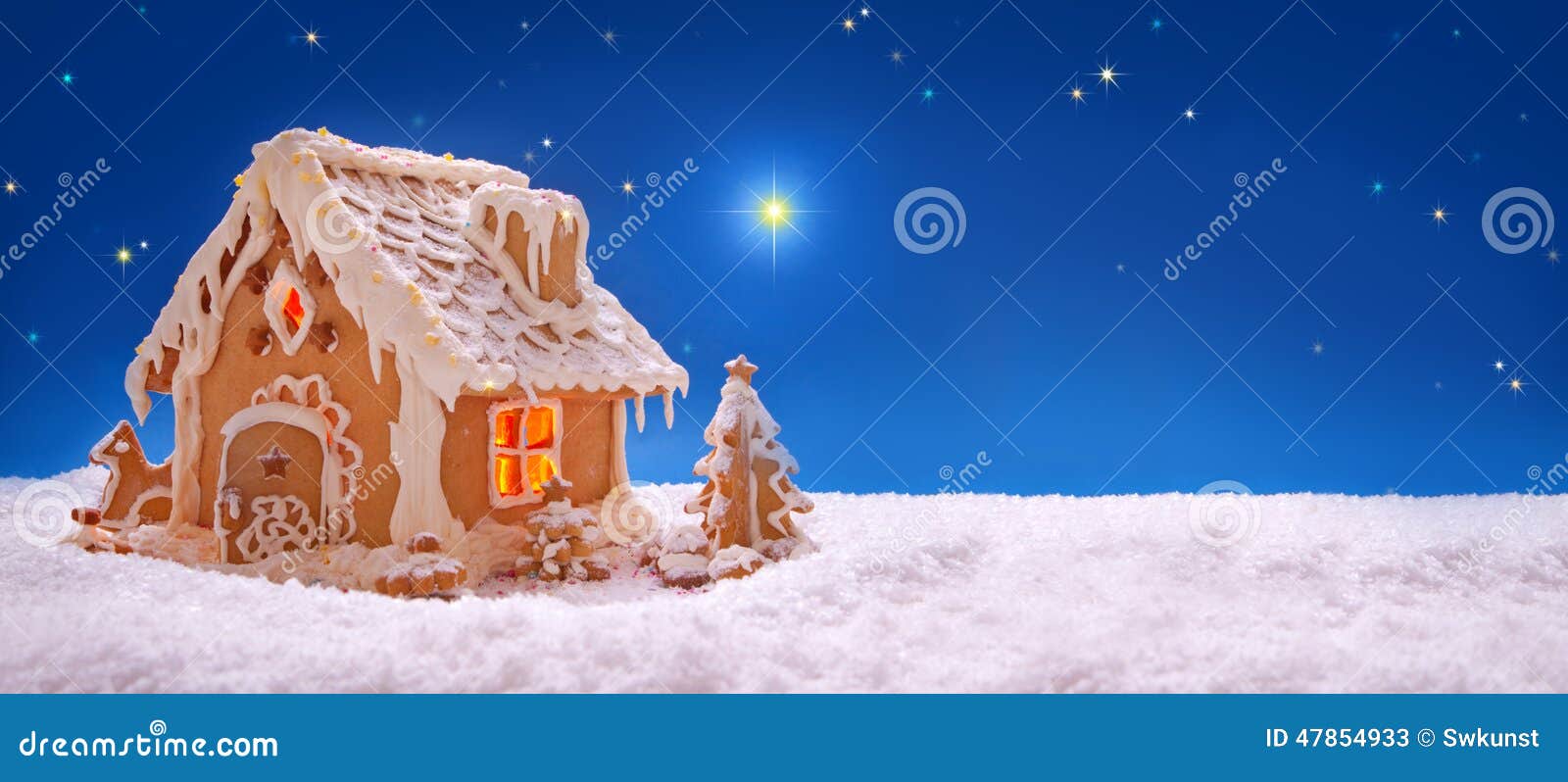 Christmas Card. Holiday Gingerbread House . Stock Image - Image of ...